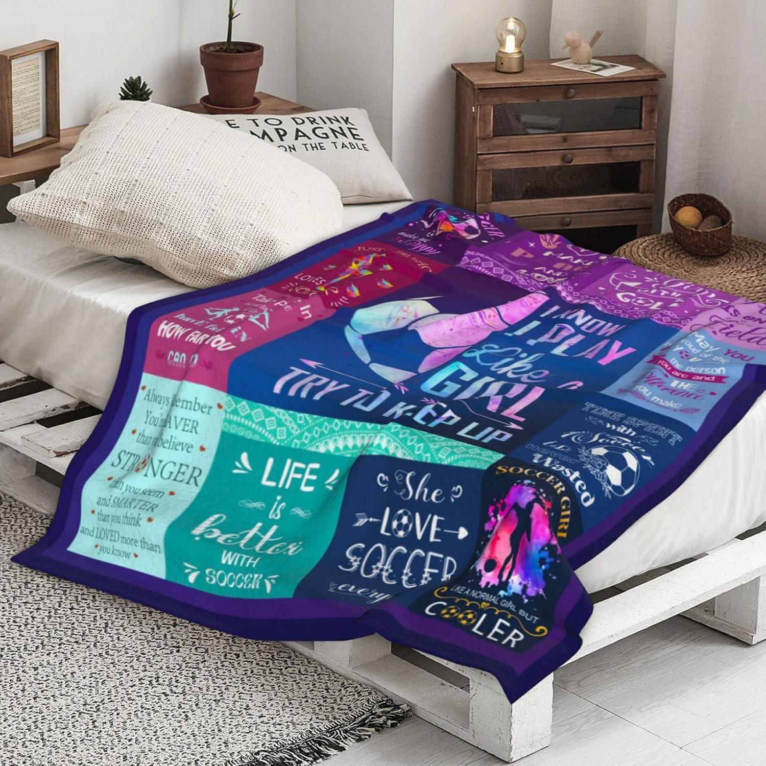 Manta de Fútbol Franela Wowpull 127x102 cm Cálida y Suave