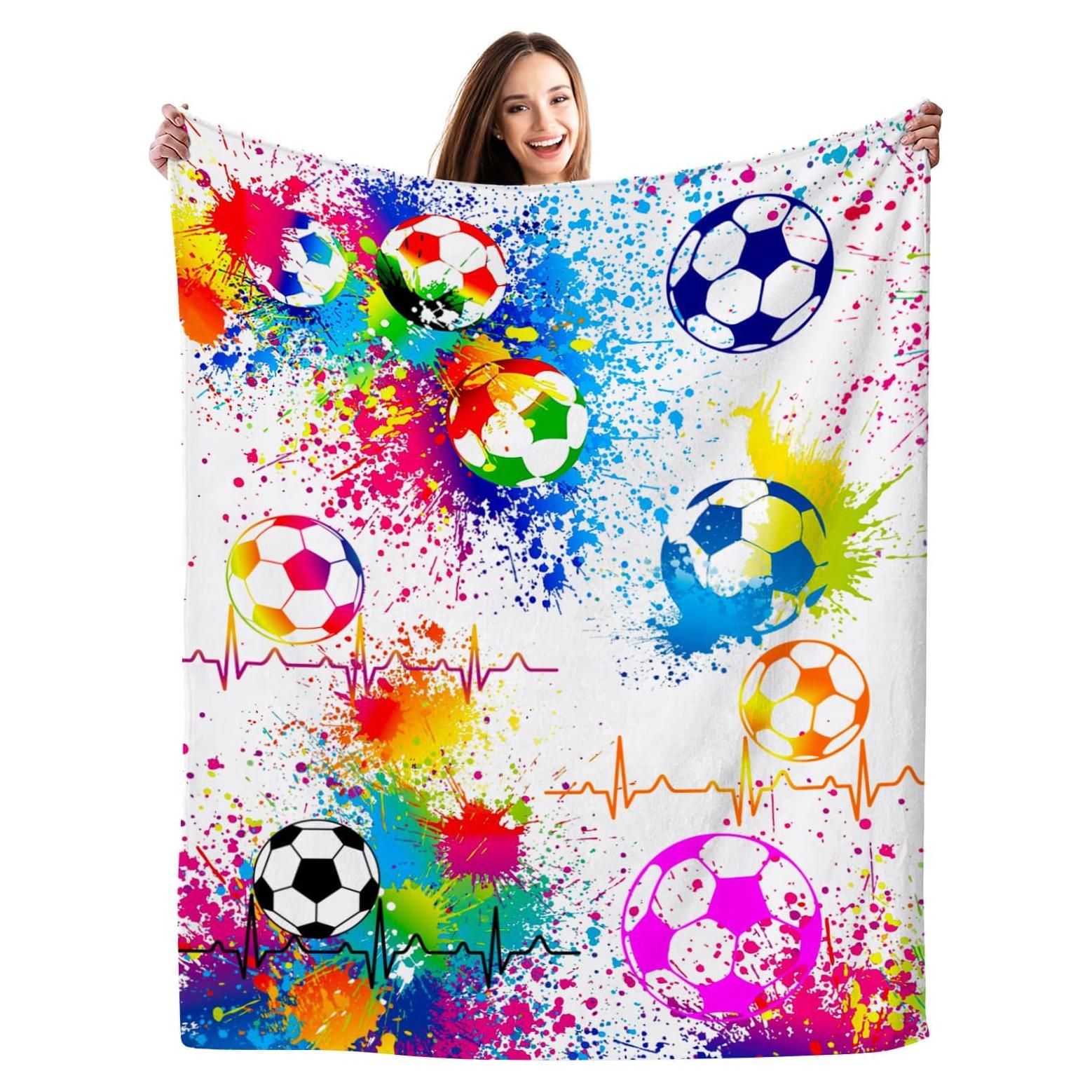 Manta de Fútbol Franela COLDRICH 127x102 cm Suave y Ligera