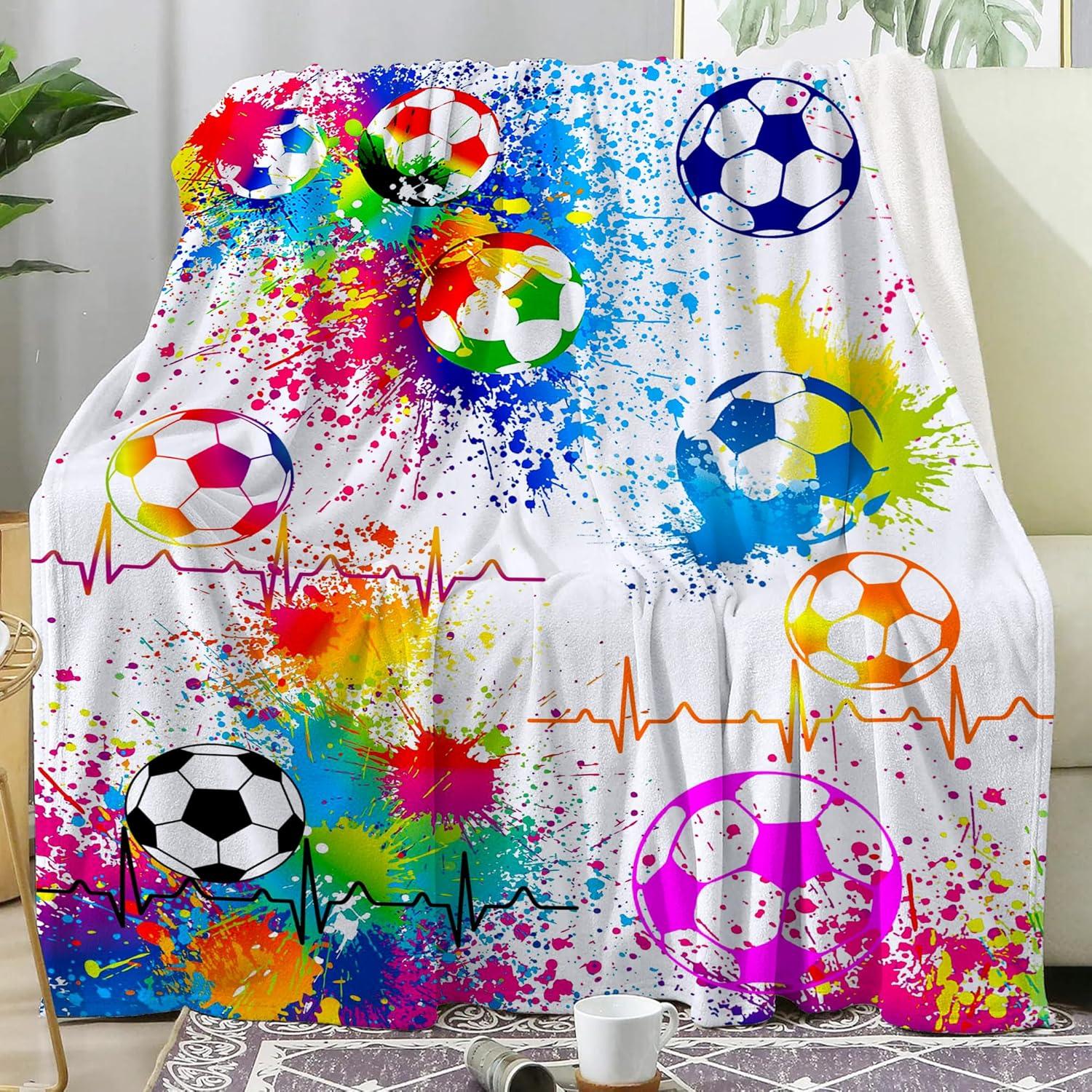 Manta de Fútbol Franela COLDRICH 127x102 cm Suave y Ligera