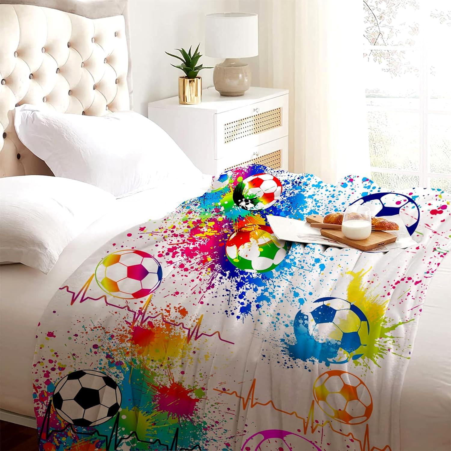 Manta de Fútbol Franela COLDRICH 127x102 cm Suave y Ligera