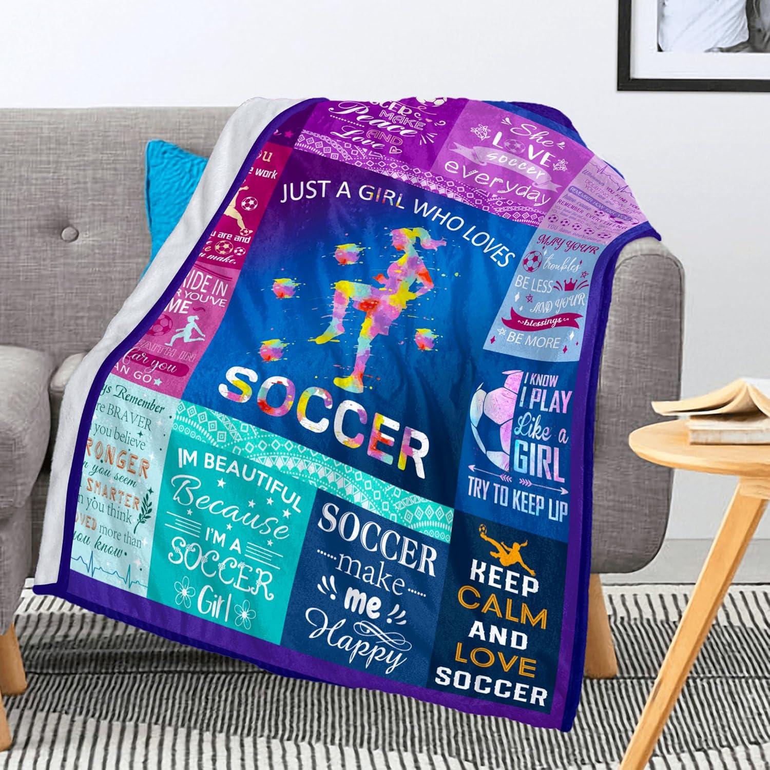 Manta de Fútbol Franela DNJHUY 127x102 cm Ultra Suave