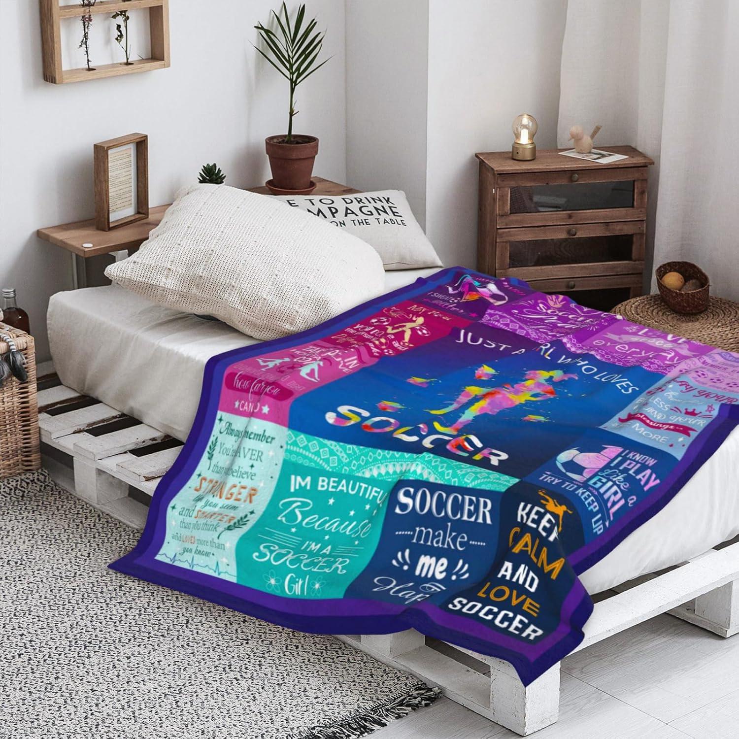 Manta de Fútbol Franela DNJHUY 127x102 cm Ultra Suave