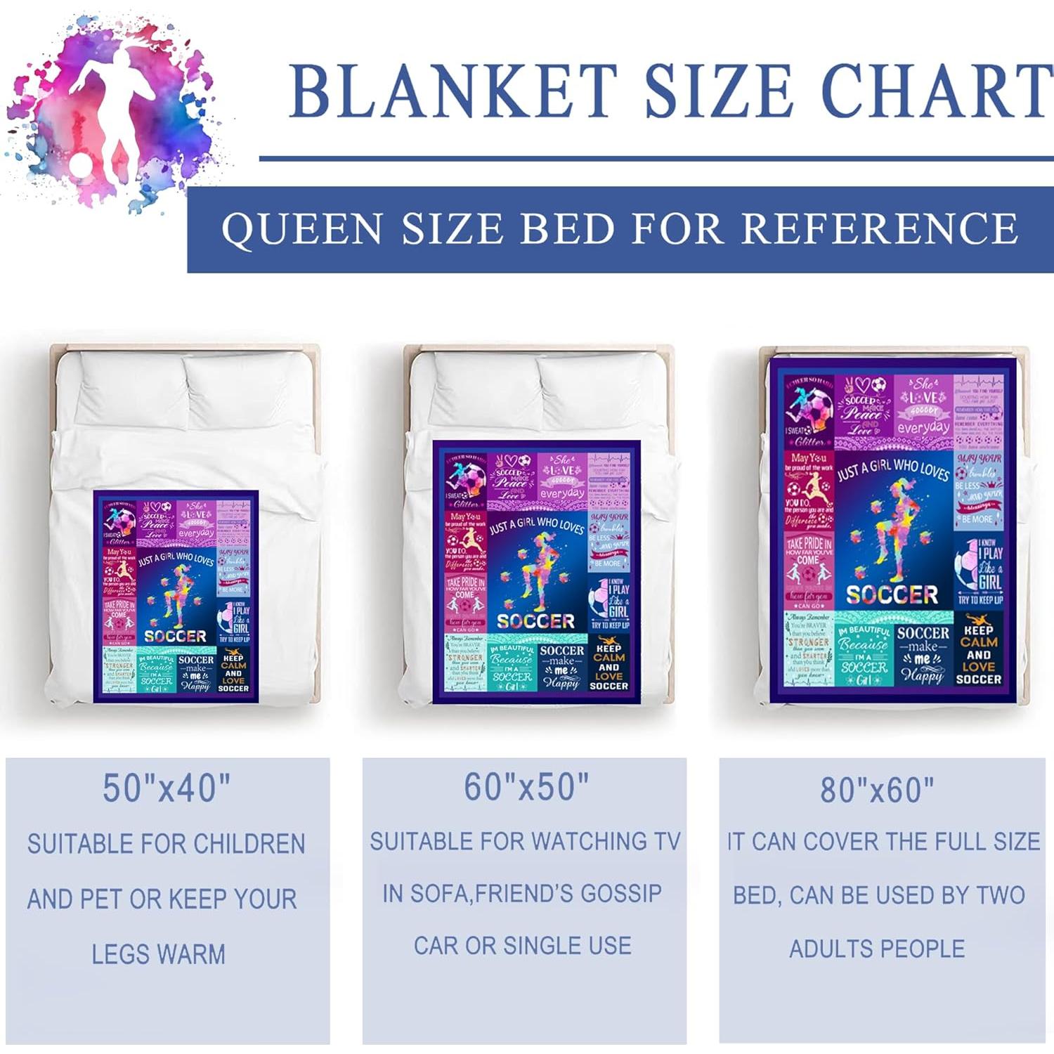 Manta de Fútbol Franela DNJHUY 127x102 cm Ultra Suave