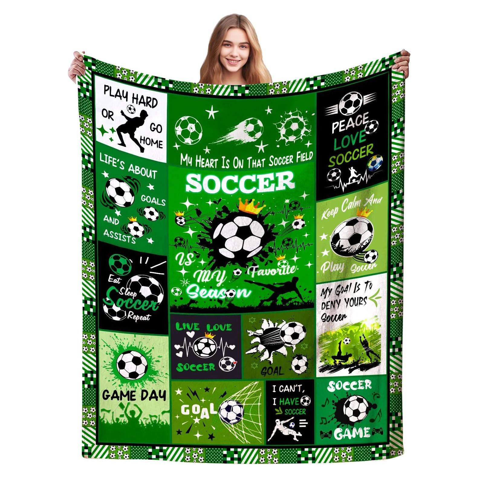 Manta de Fútbol Zorkomr 127x102cm Suave para Camping