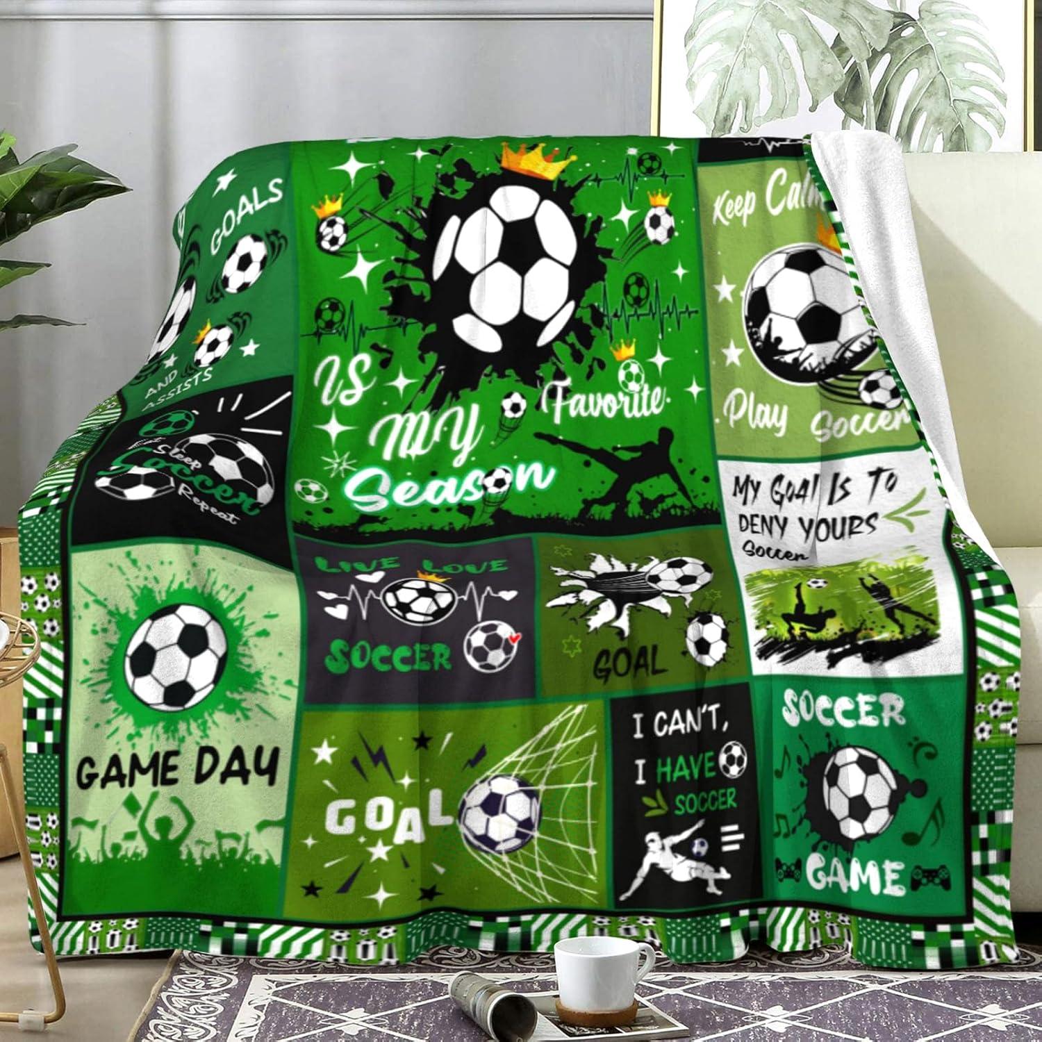 Manta de Fútbol Zorkomr 127x102cm Suave para Camping