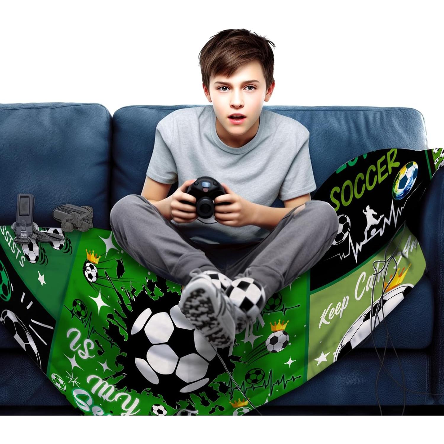 Manta de Fútbol Zorkomr 127x102cm Suave para Camping