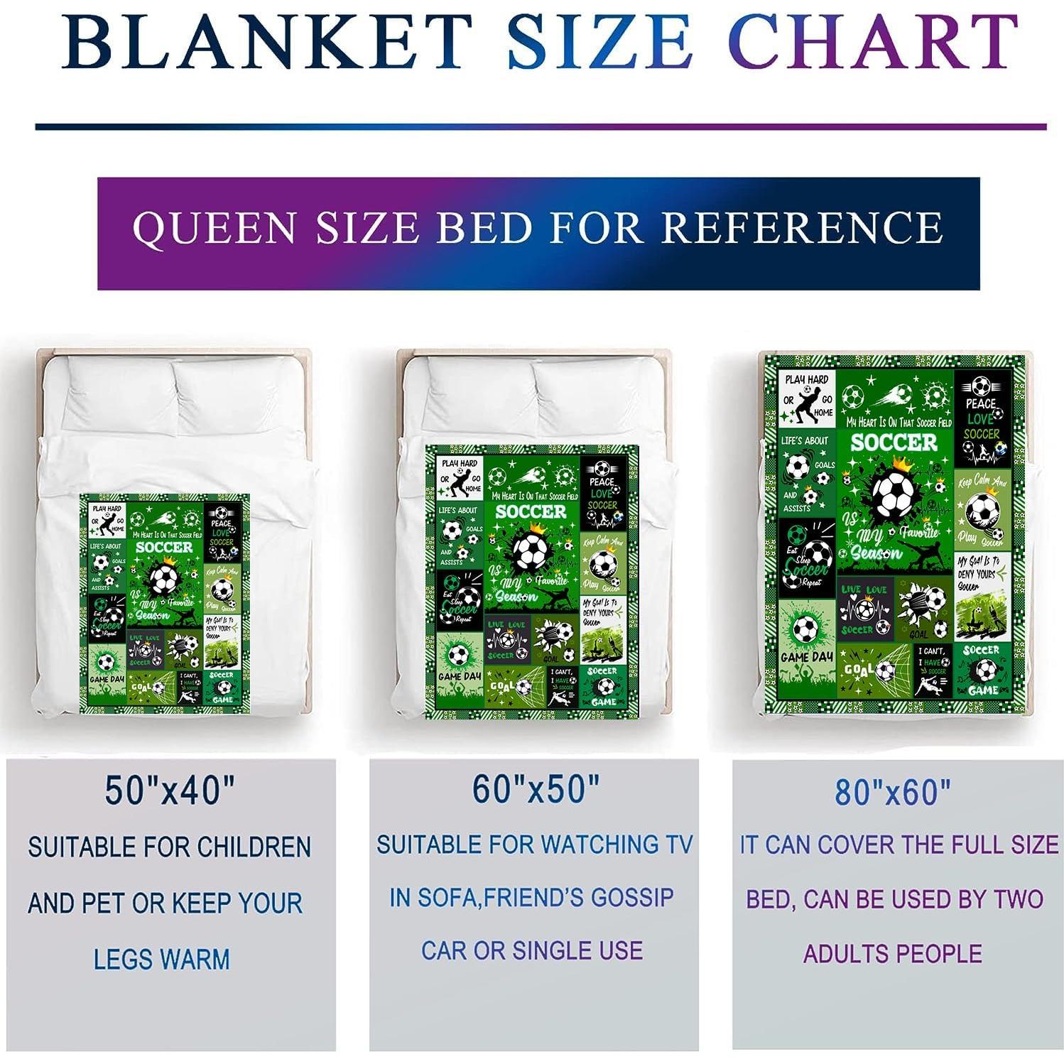 Manta de Fútbol Zorkomr 127x102cm Suave para Camping