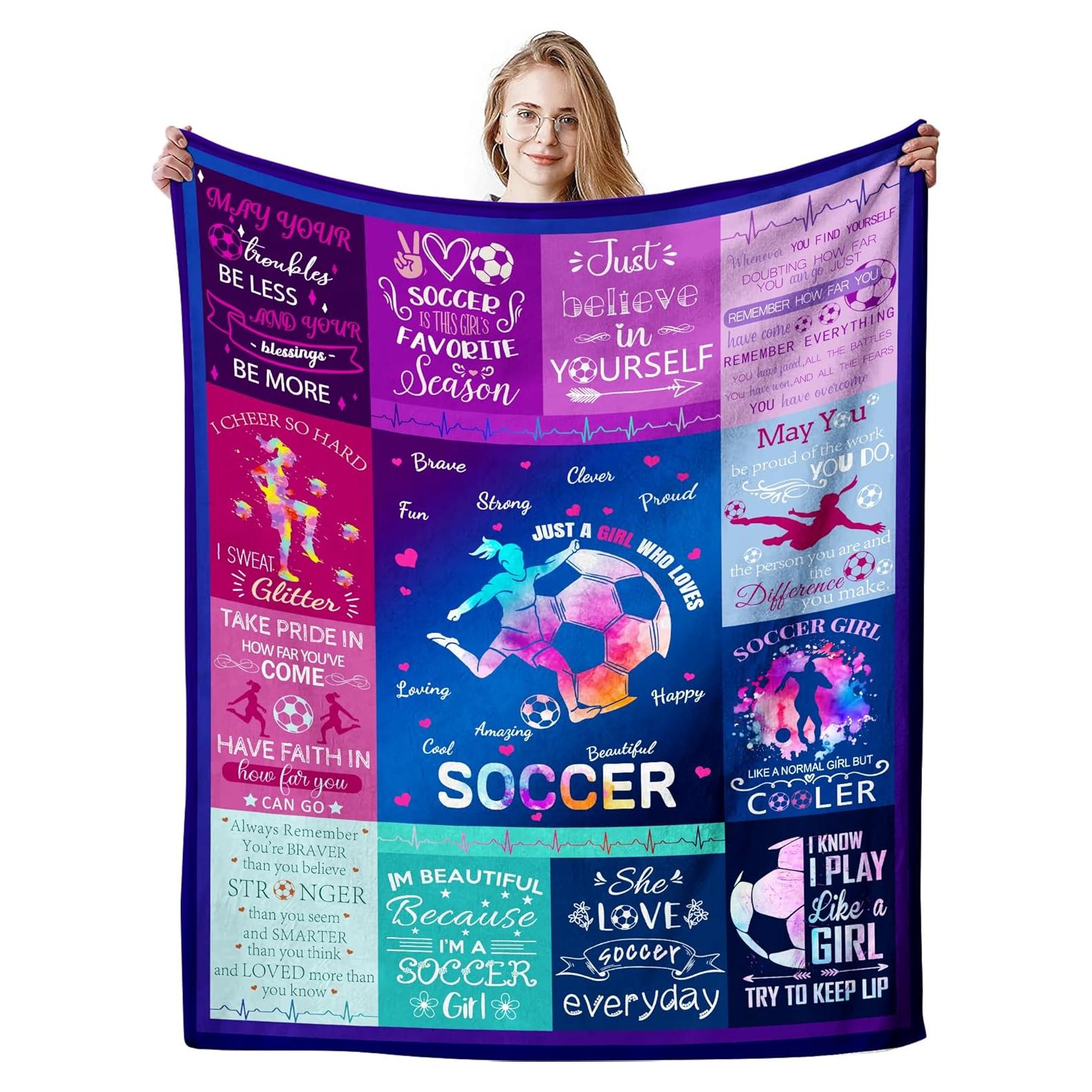 Manta de Fútbol Wowpull 127x102cm Franela Suave y Cálida