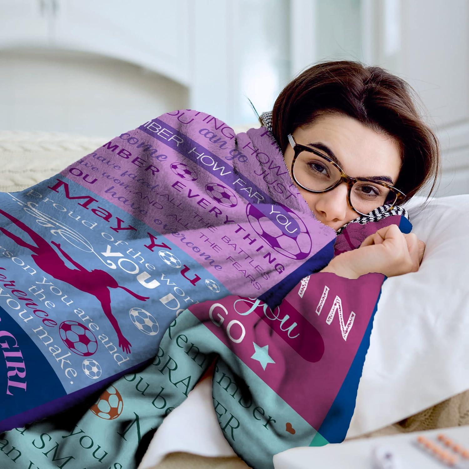 Manta de Fútbol Wowpull 127x102cm Franela Suave y Cálida