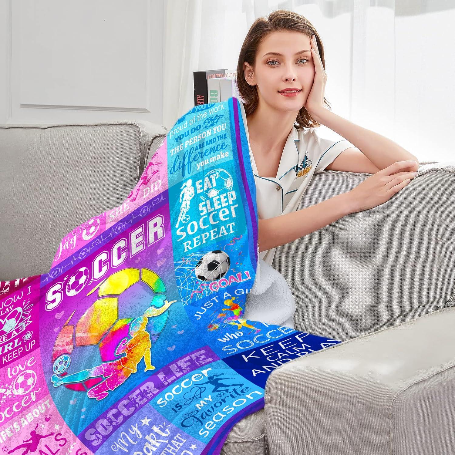 Manta de Fútbol Franela Zeenrtona 127x102cm Púrpura