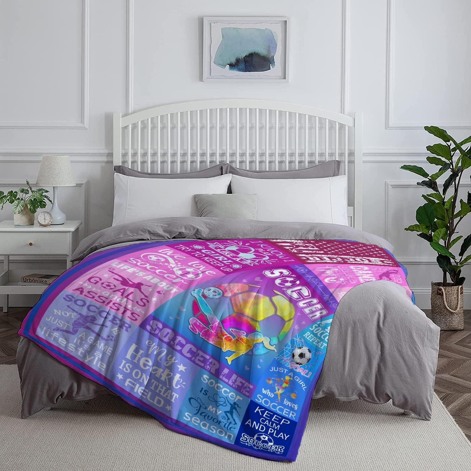 Manta de Fútbol Franela Zeenrtona 127x102cm Púrpura