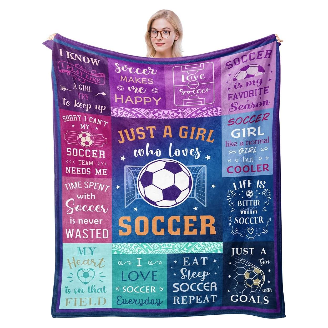 Manta de Fútbol Solzien 127x152 cm Franela Suave Regalo