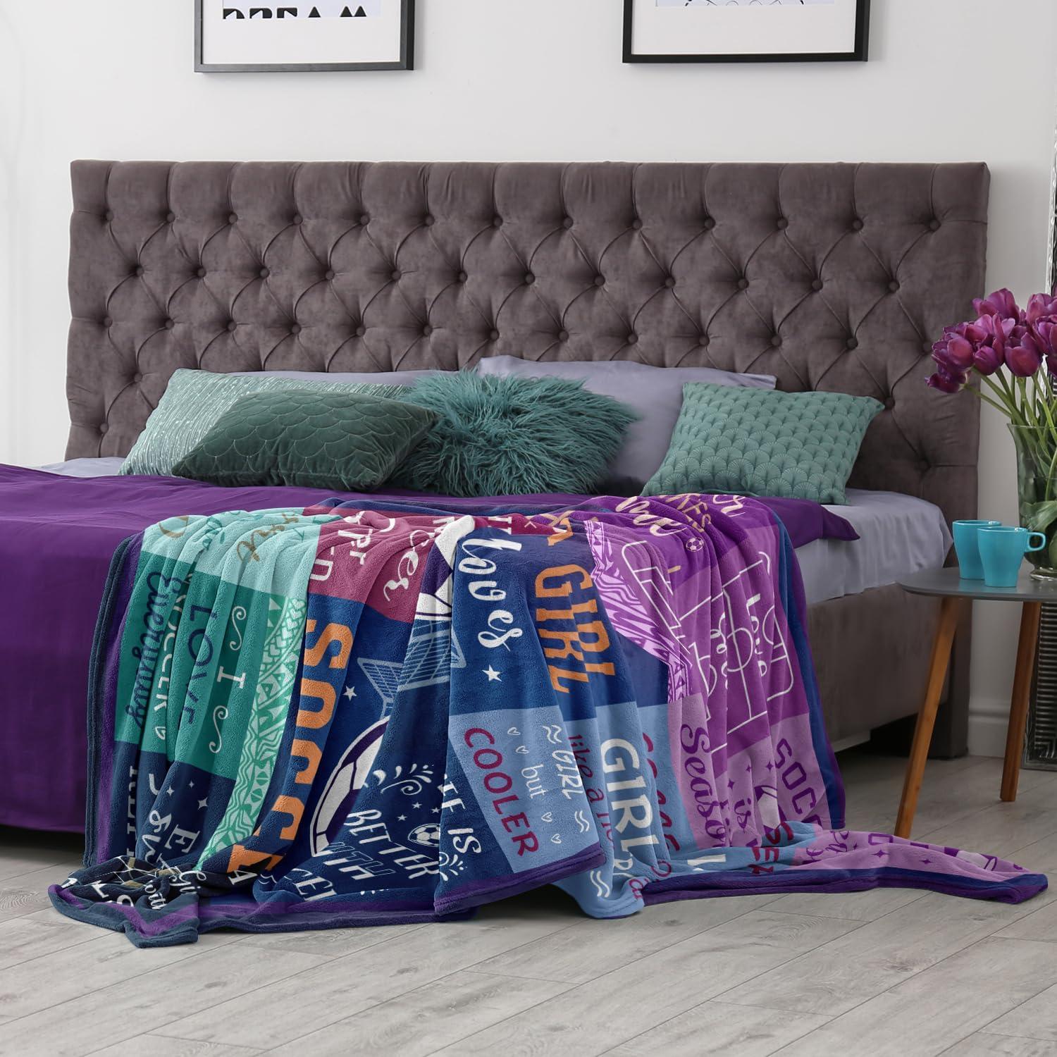 Manta de Fútbol Solzien 127x152 cm Franela Suave Regalo