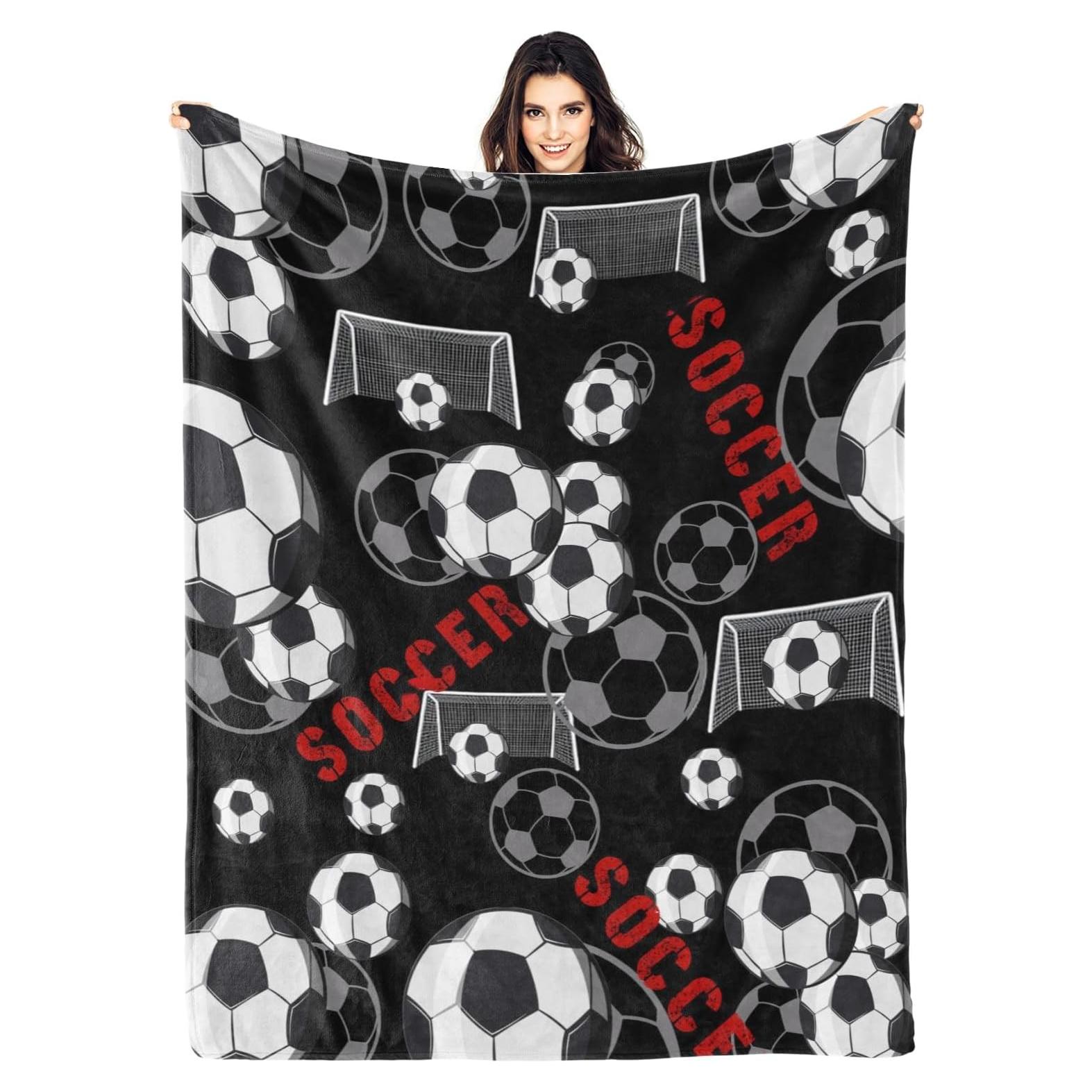 Manta de Fútbol VIMIE 152.4x127cm Suave para Niños