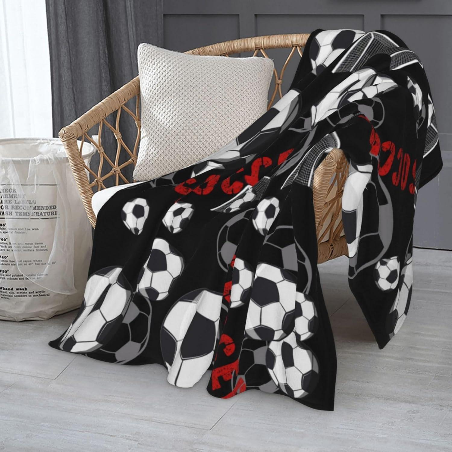 Manta de Fútbol VIMIE 152.4x127cm Suave para Niños