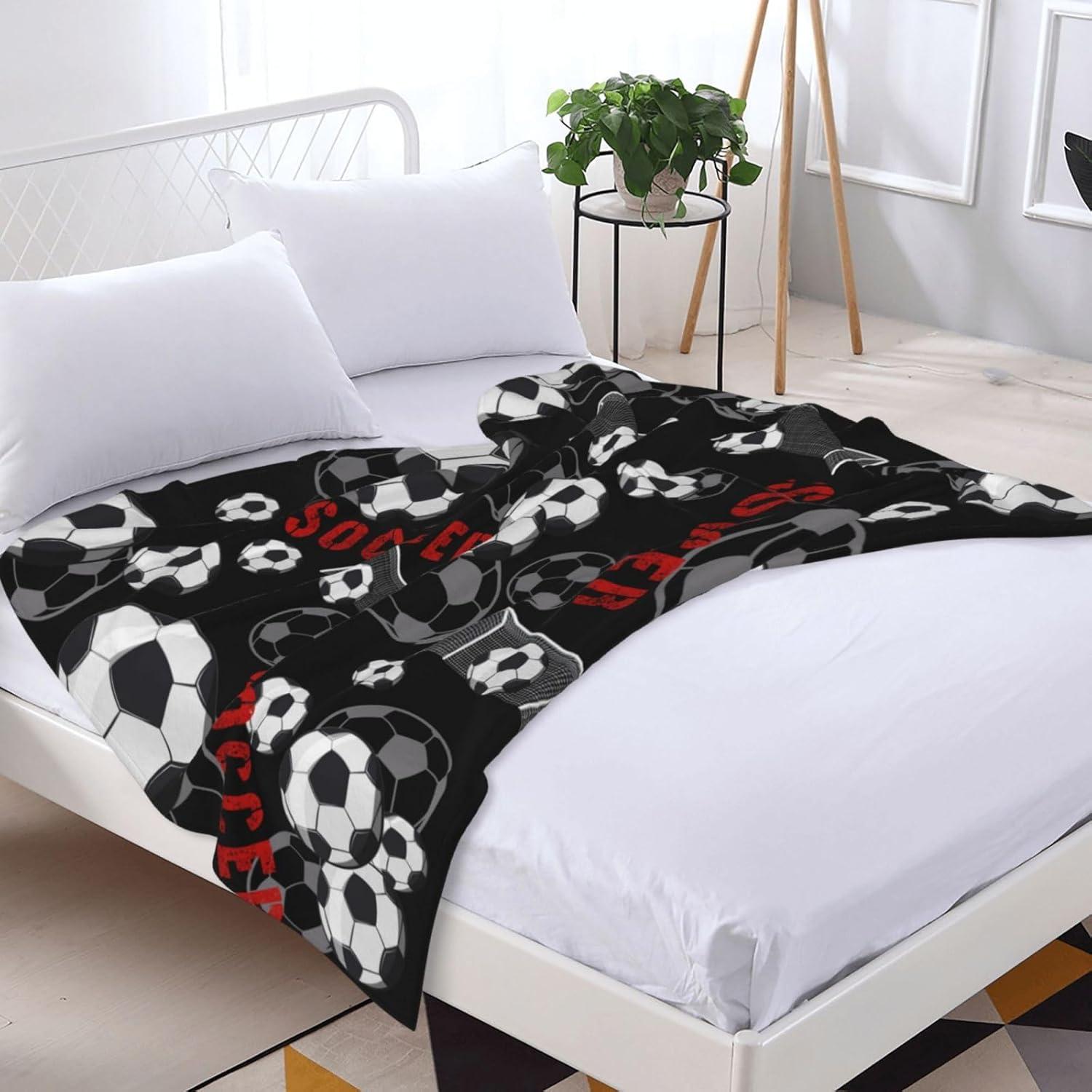 Manta de Fútbol VIMIE 152.4x127cm Suave para Niños