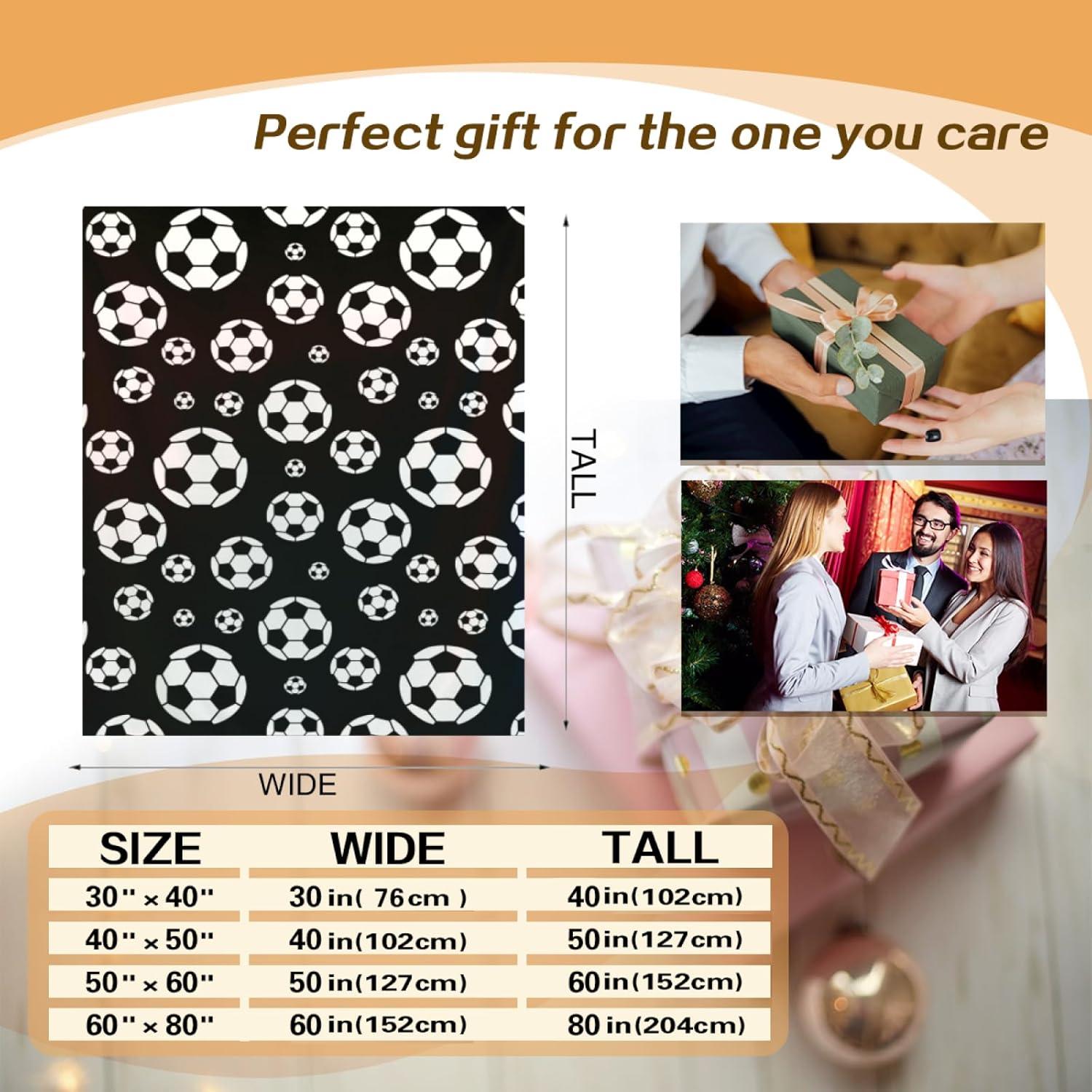 Manta de Fútbol Volissoz 127x102cm Suave y Cálida