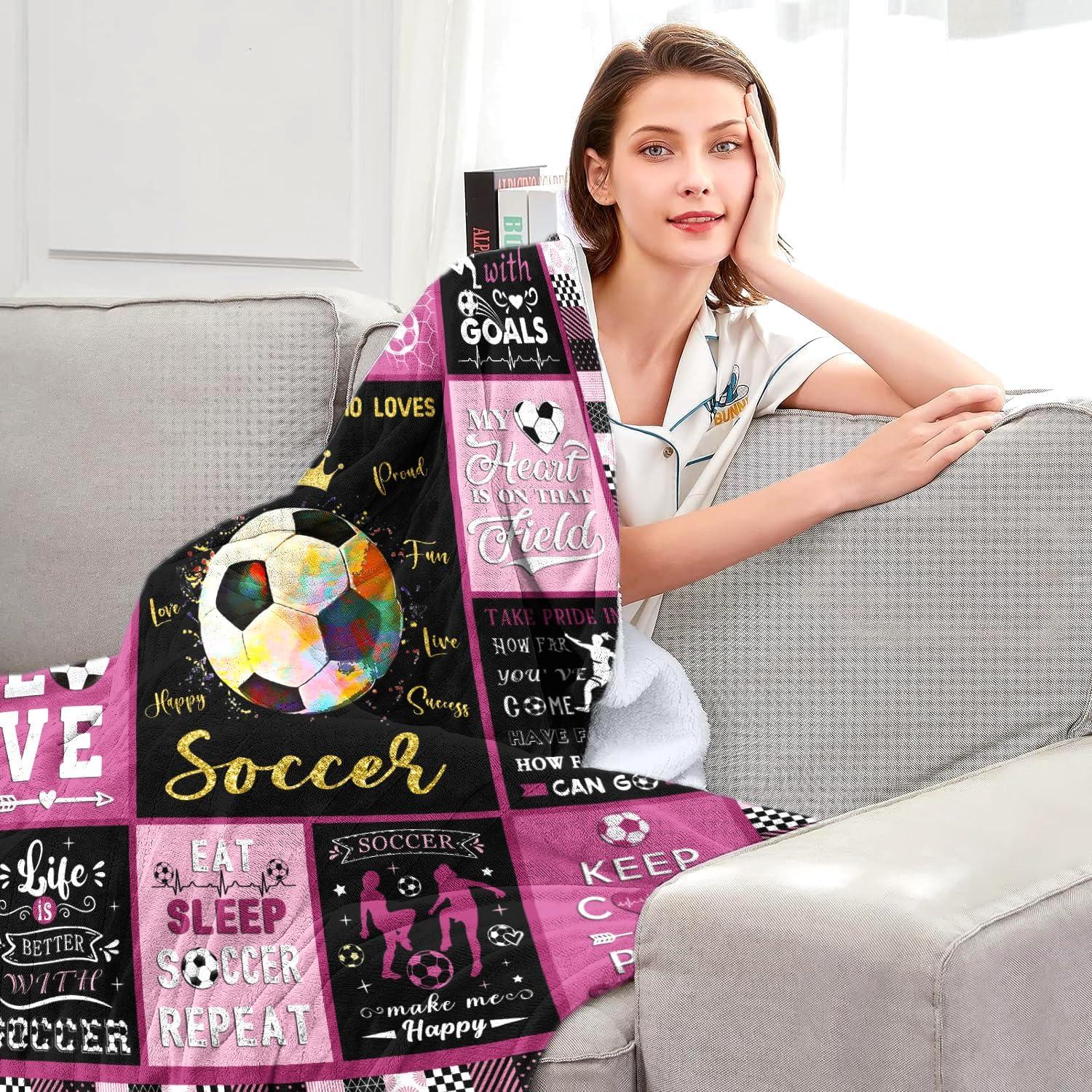 Manta de Fútbol Franela Harecto 127x102cm Suave y Cálida