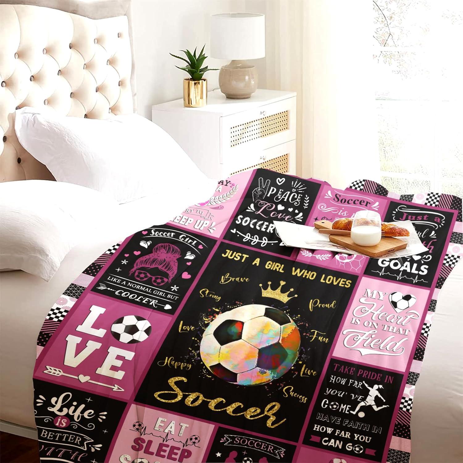 Manta de Fútbol Franela Harecto 127x102cm Suave y Cálida