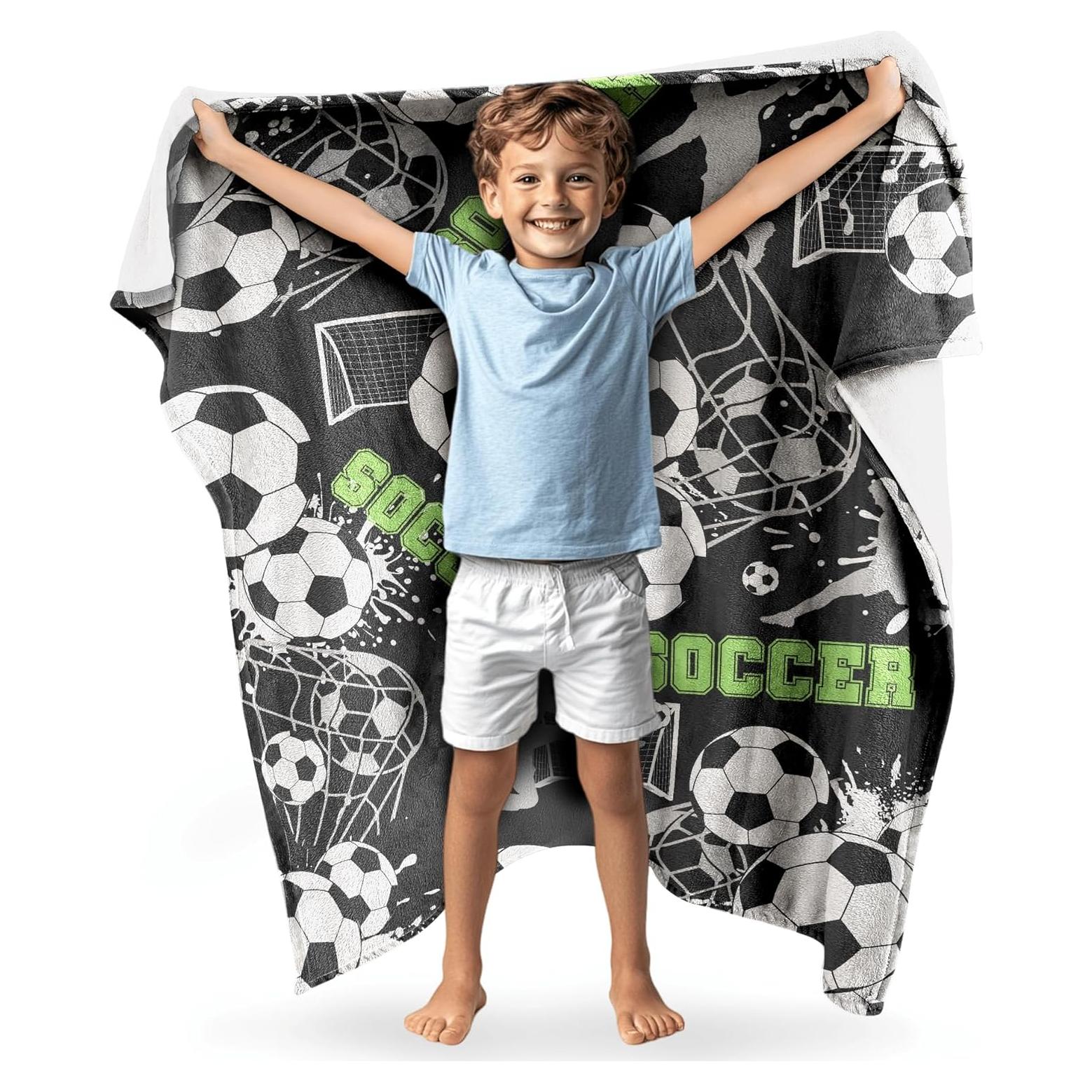 Manta de Fútbol SEAZUIIS 127x152 cm Suave y Cálida