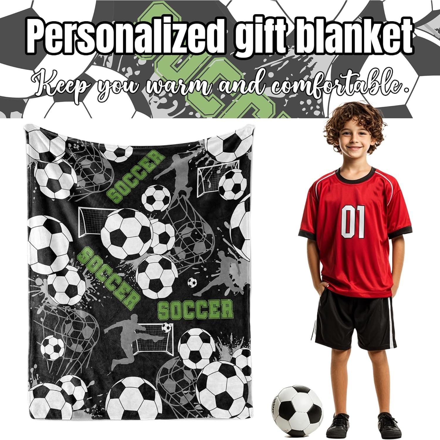 Manta de Fútbol SEAZUIIS 127x152 cm Suave y Cálida