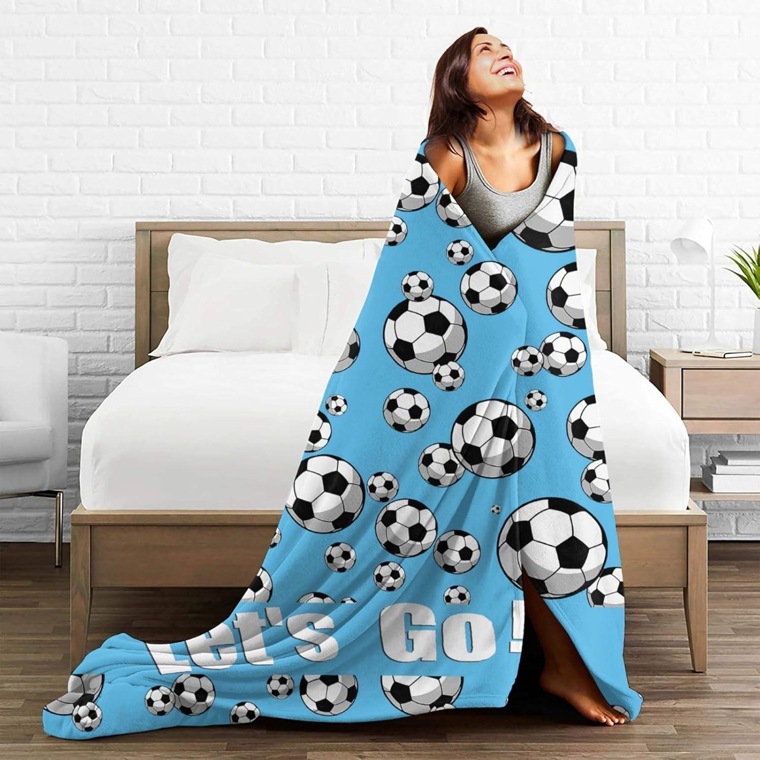 Manta de Fútbol Citari 100x125cm Franela Suave y Ligera