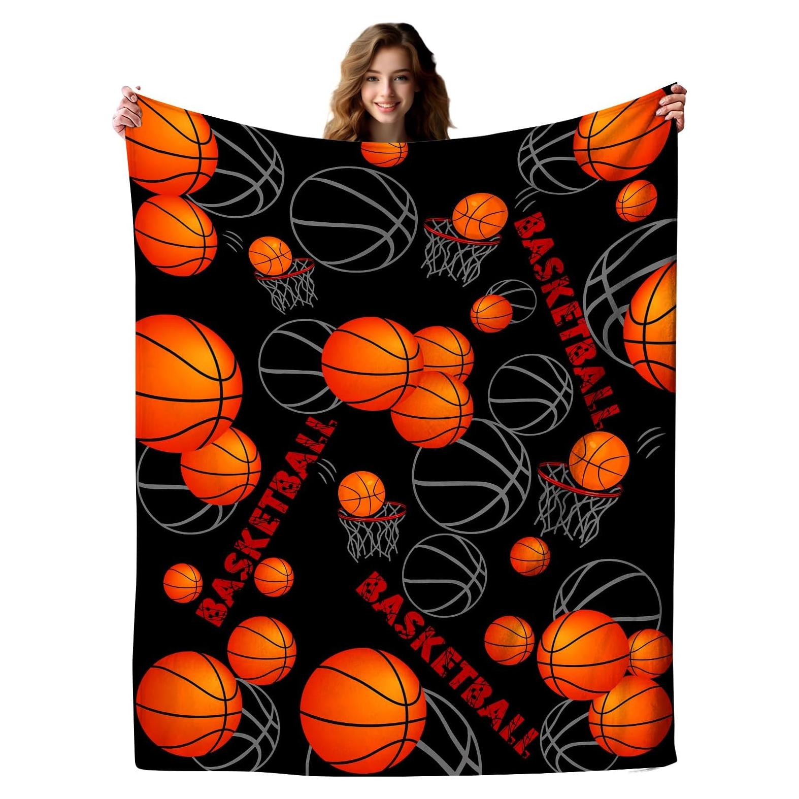 Manta de Baloncesto EYENORA 127x102 cm Franela Ligera