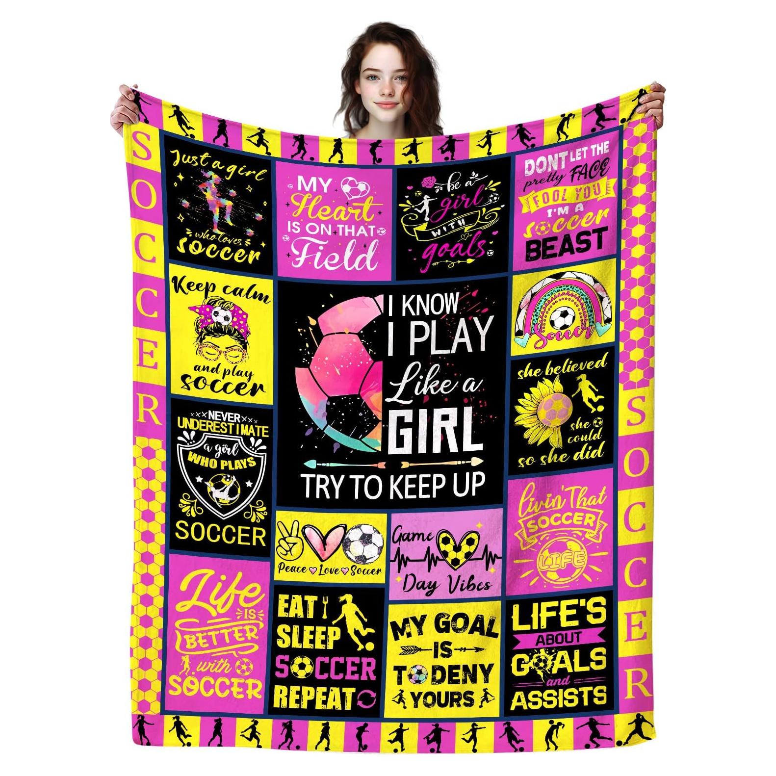 Manta de Fútbol Dizogogo 127x102 cm Franela Anti-Pilling