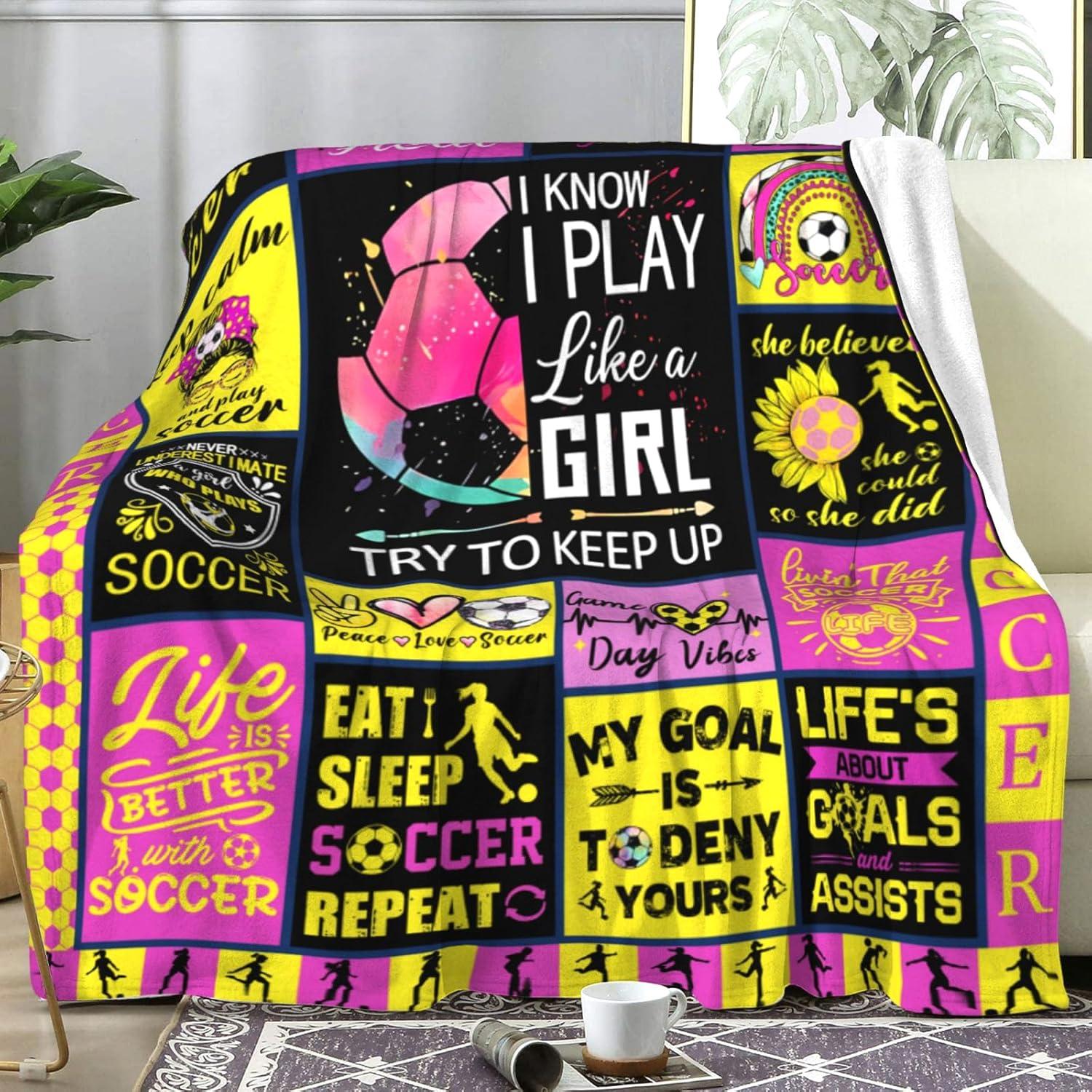 Manta de Fútbol Dizogogo 127x102 cm Franela Anti-Pilling