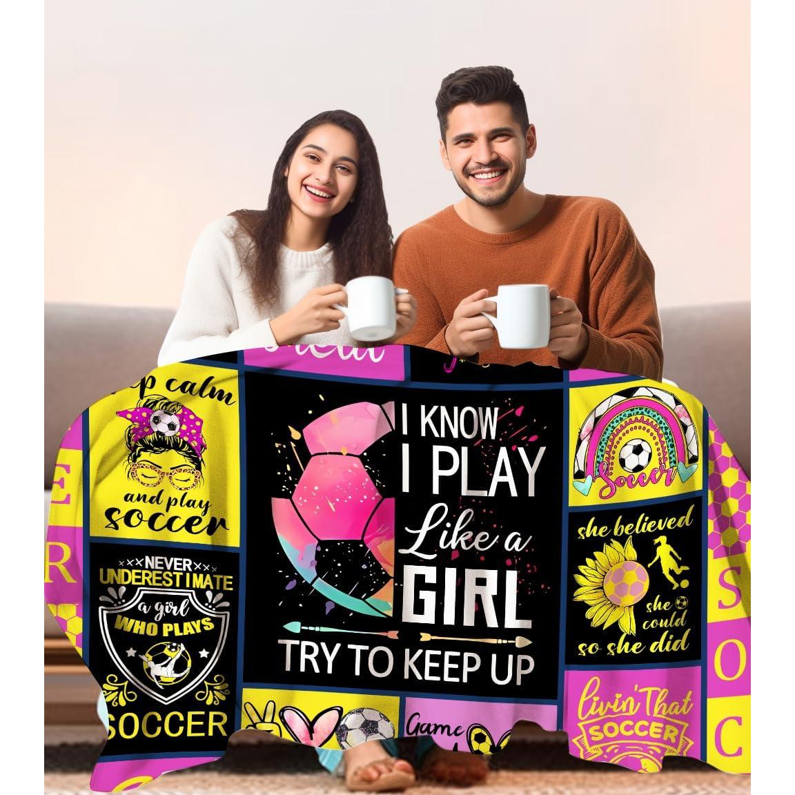 Manta de Fútbol Dizogogo 127x102 cm Franela Anti-Pilling