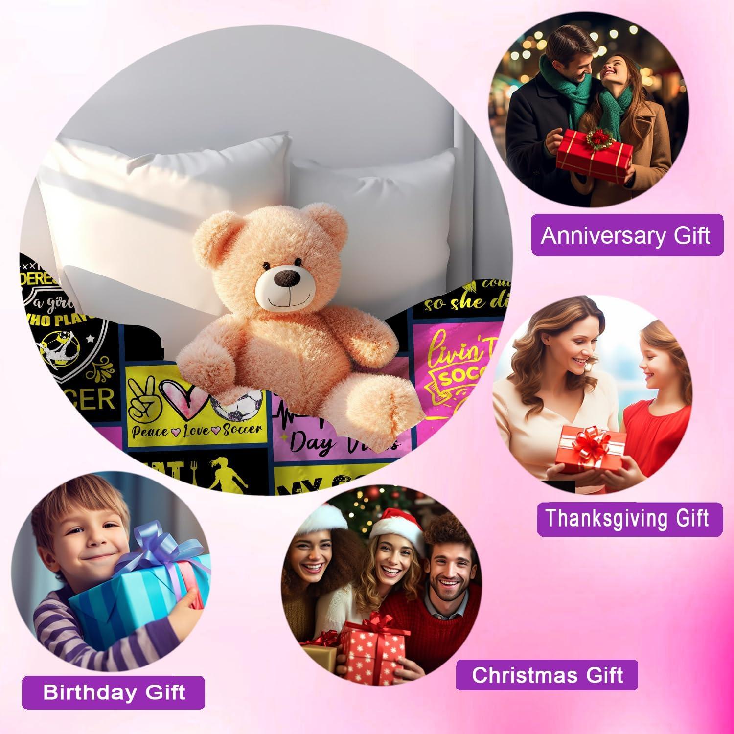 Manta de Fútbol Dizogogo 127x102 cm Franela Anti-Pilling