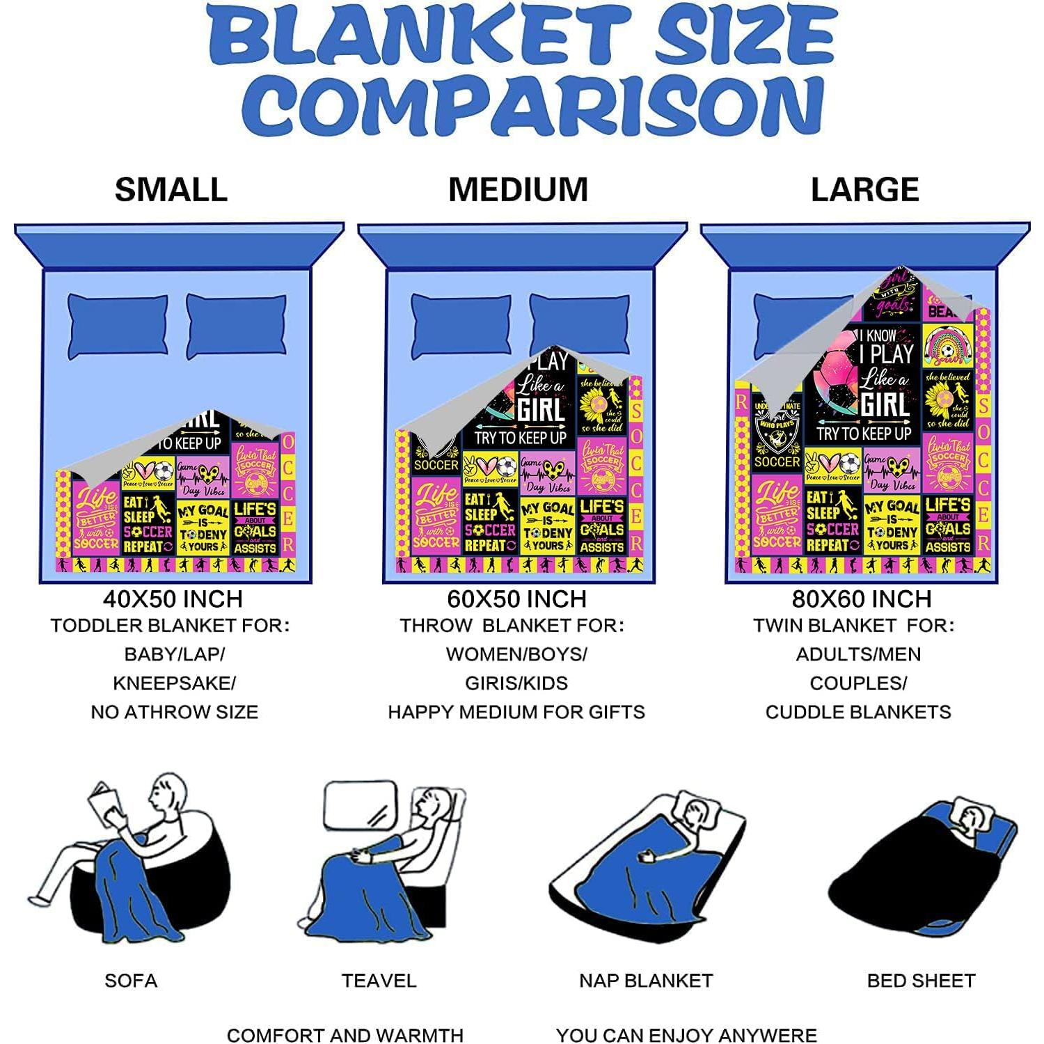 Manta de Fútbol Dizogogo 127x102 cm Franela Anti-Pilling