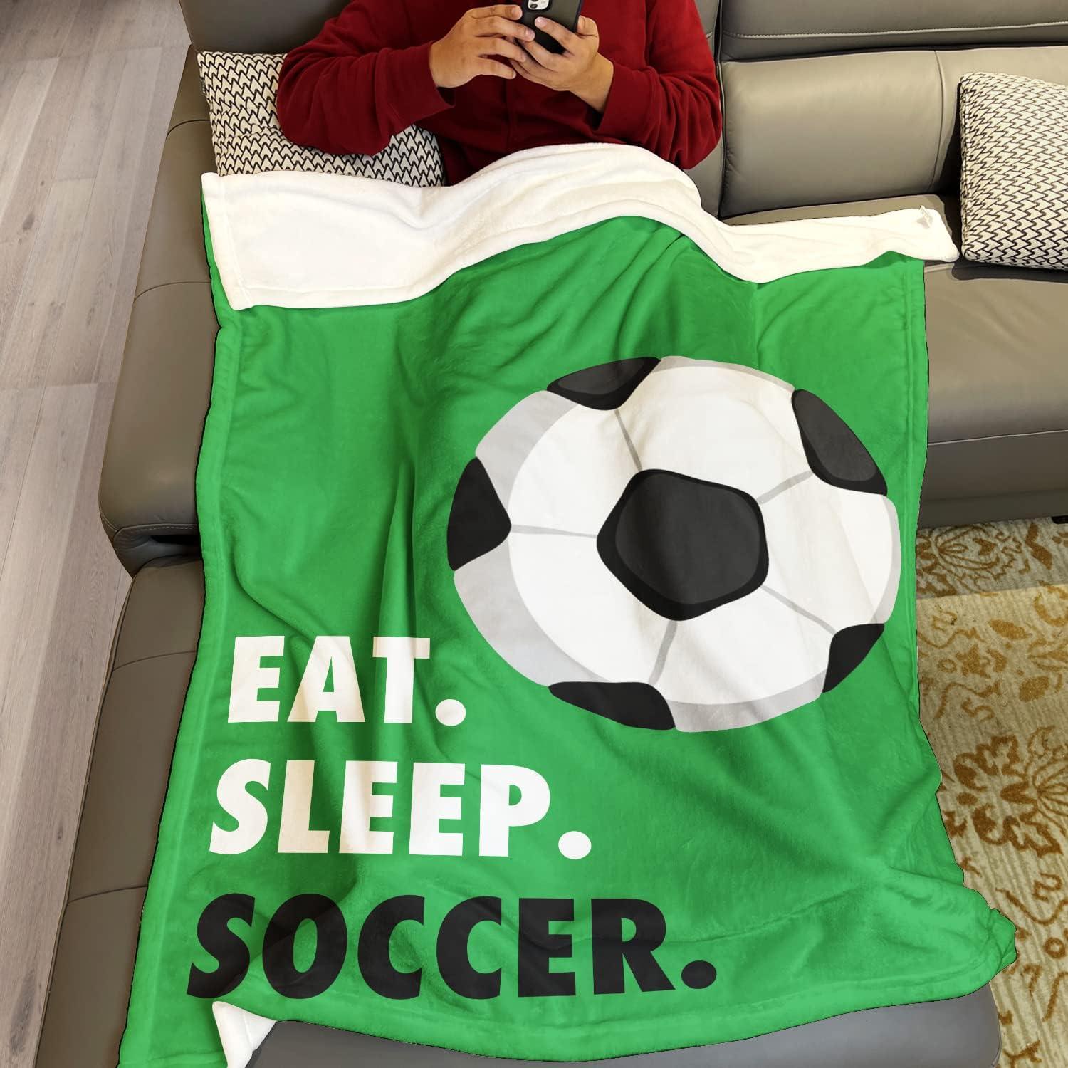 Manta de Forro HommomH 127x102 cm Verde Fútbol Ligera