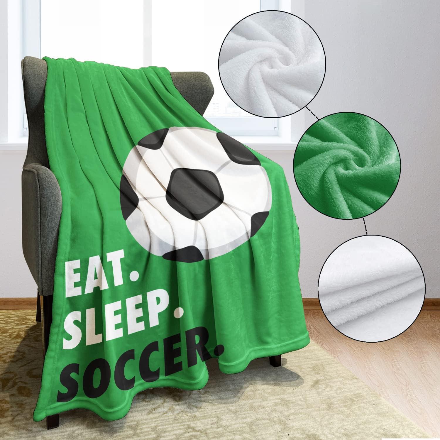 Manta de Forro HommomH 127x102 cm Verde Fútbol Ligera