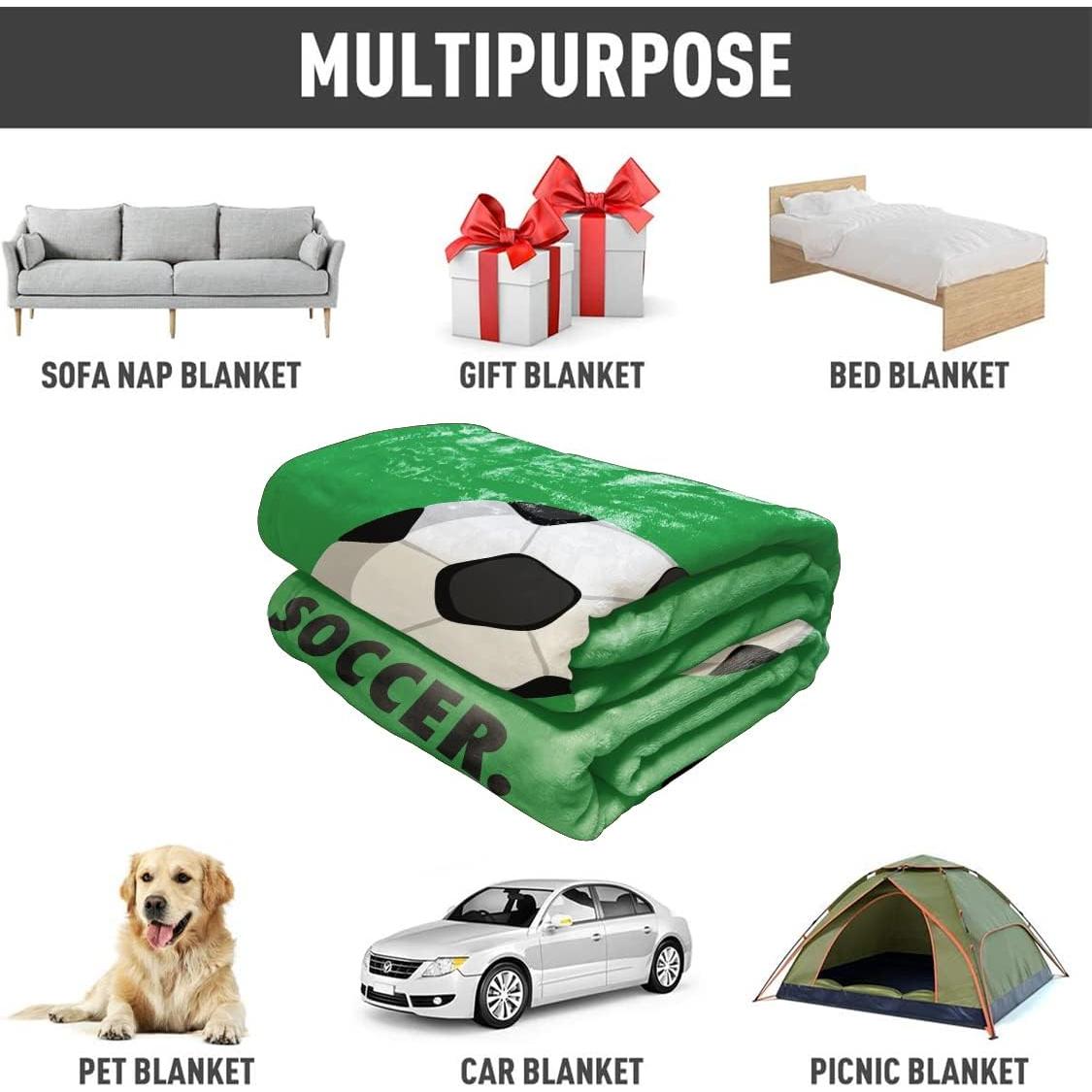 Manta de Forro HommomH 127x102 cm Verde Fútbol Ligera