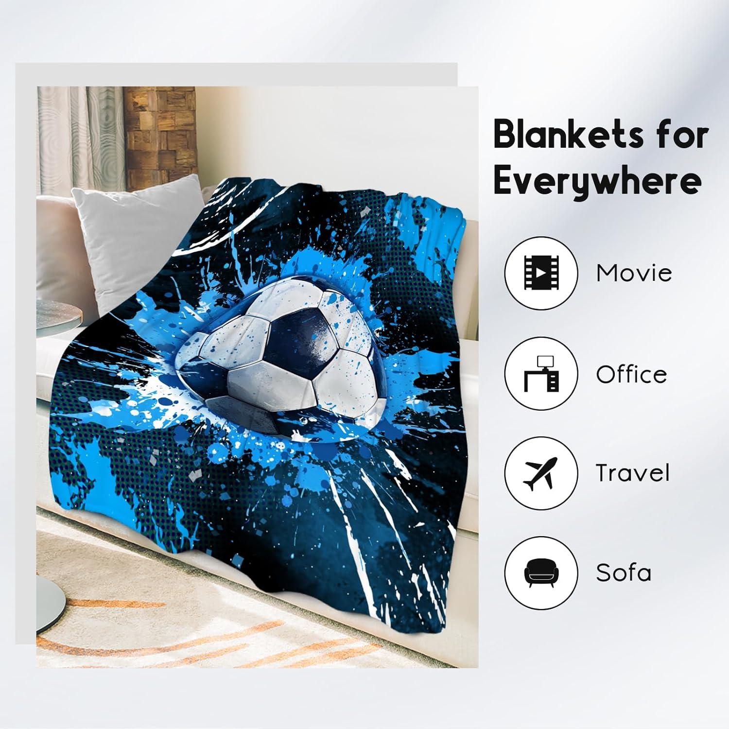 Manta de Fútbol COZYAURA 101.6x127 cm Franela Suave