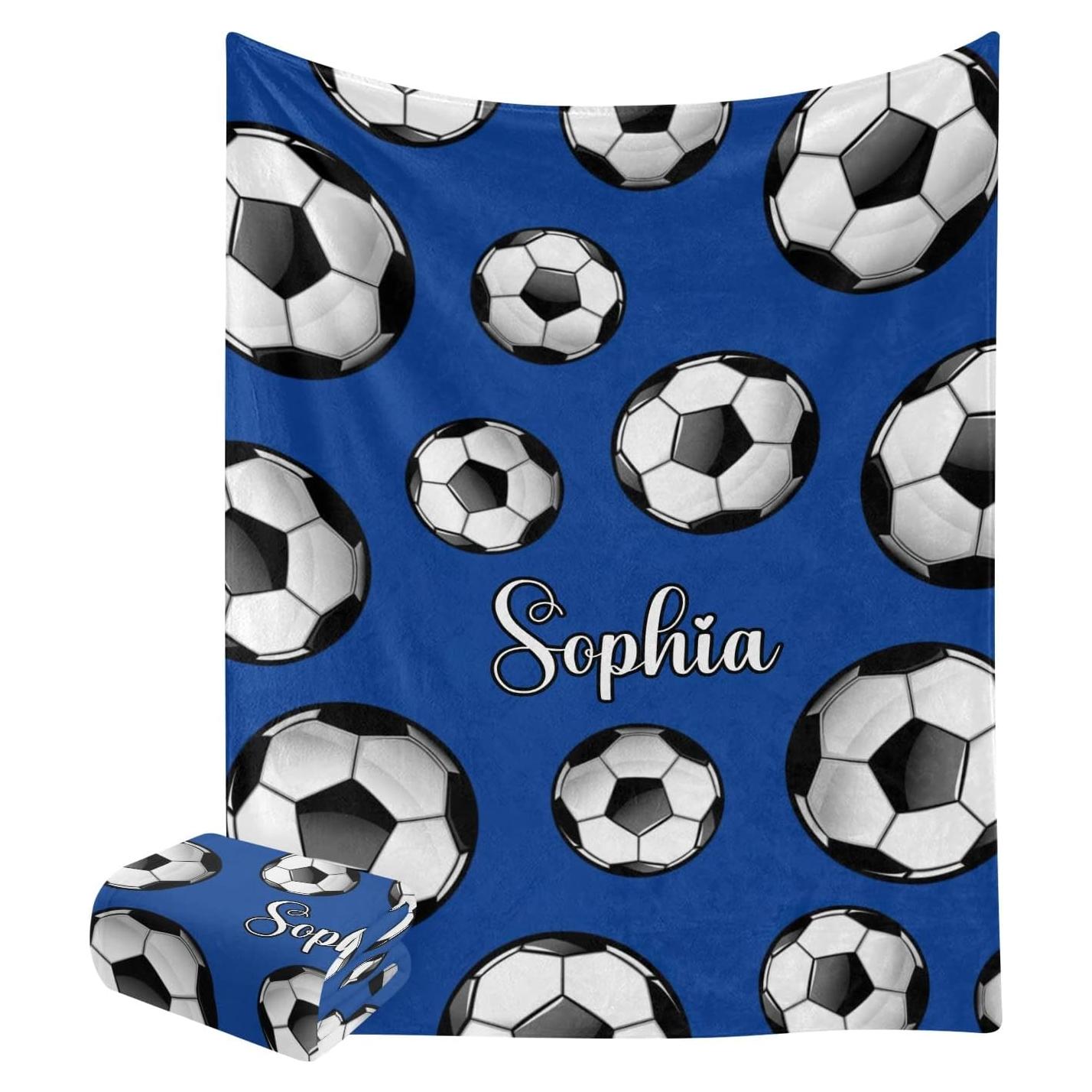Manta Personalizada CUXWEOT Fútbol Corazón 127x152 cm