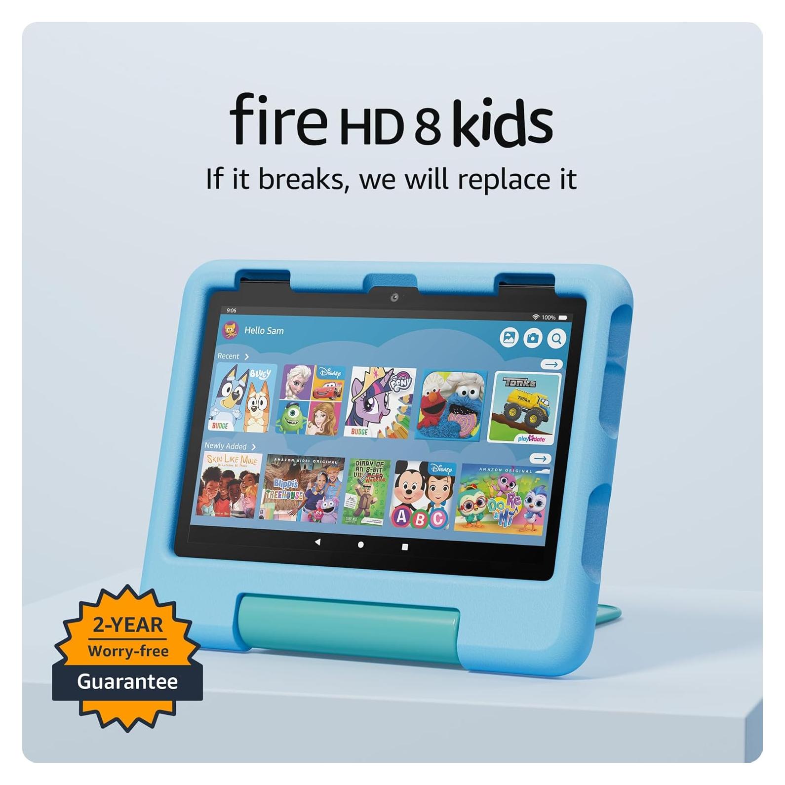 Tableta Amazon Fire HD 8 Kids 32GB Azul 2024 con Amazon Kids+