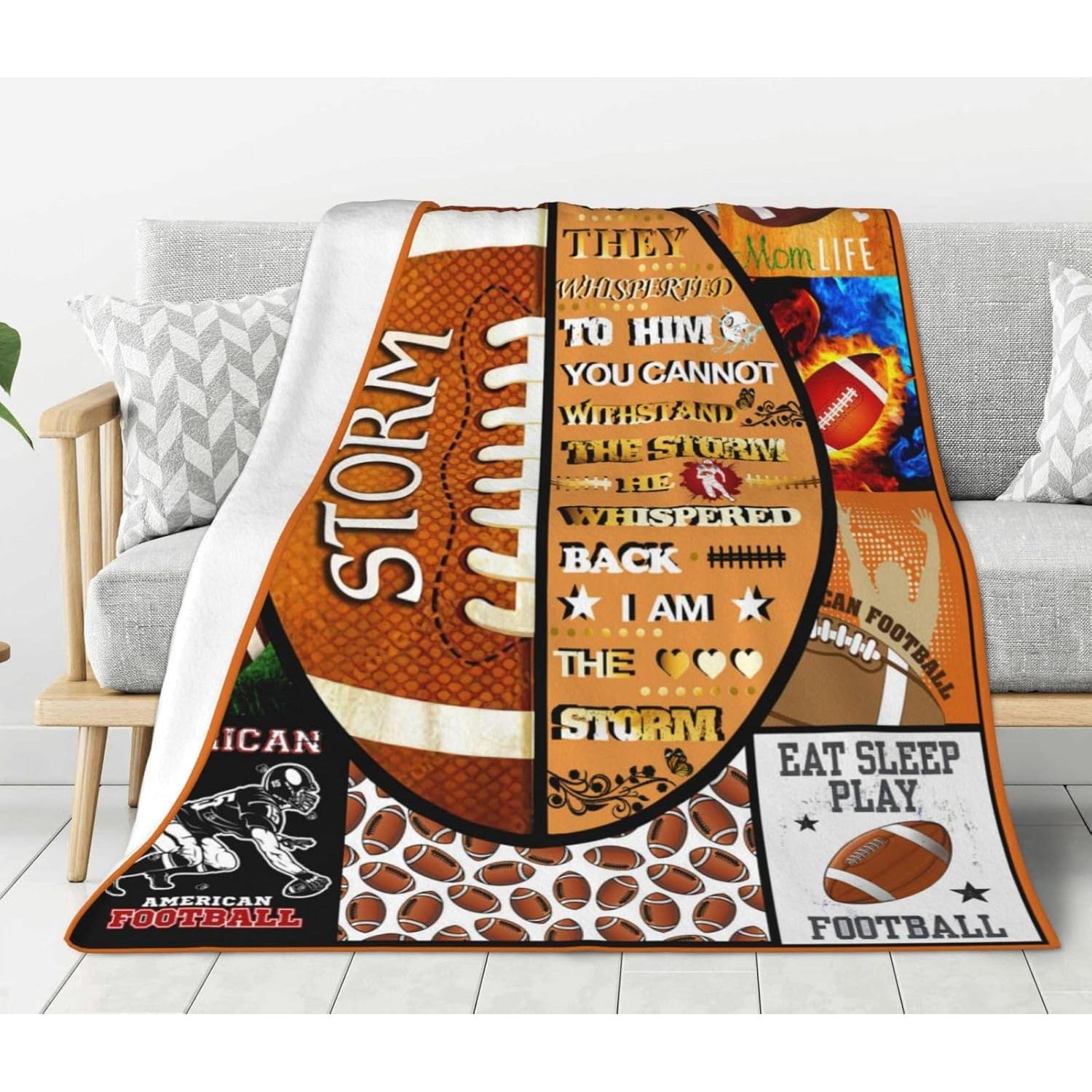 Manta de Fútbol TUIEOMSE 152x127cm Suave de Franela