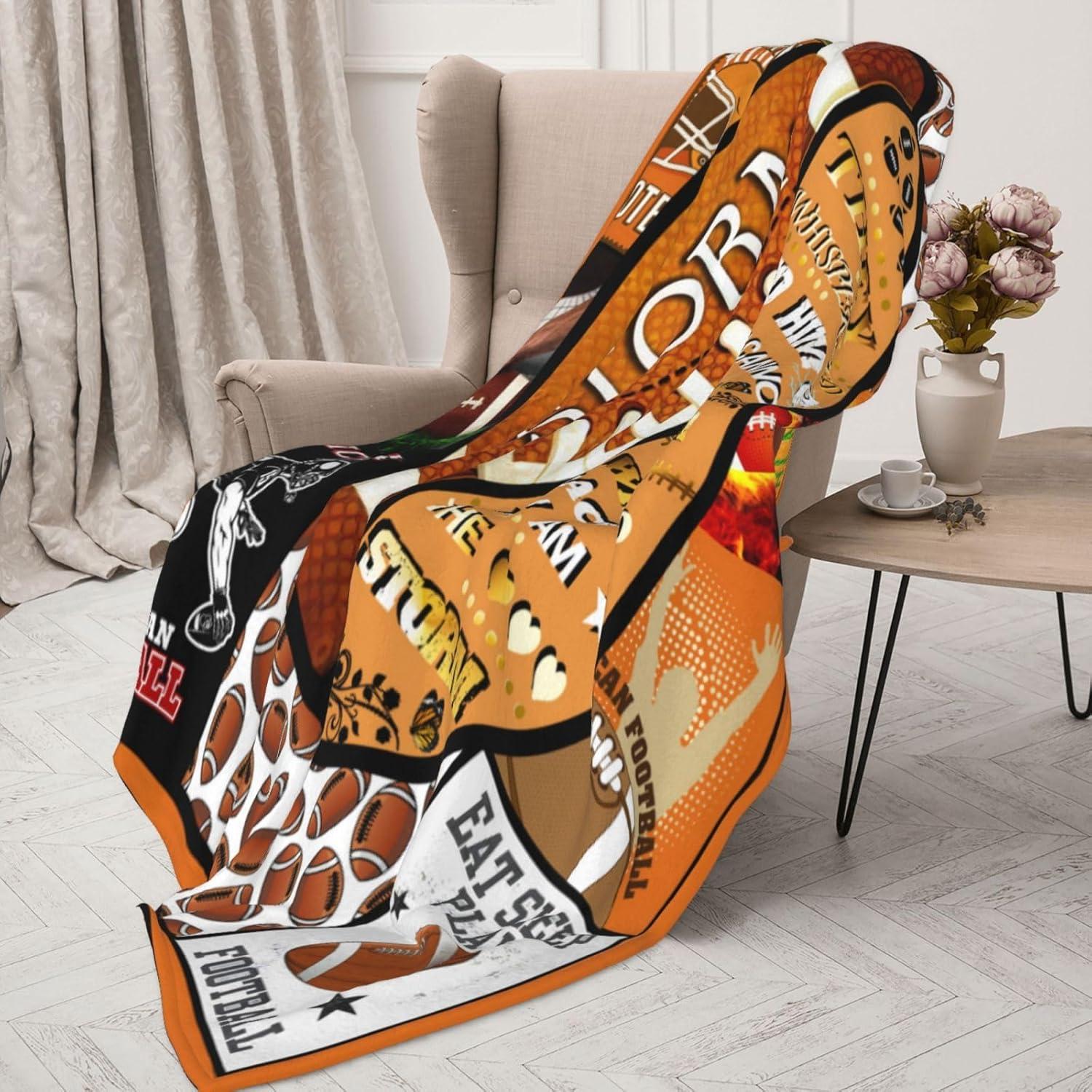 Manta de Fútbol TUIEOMSE 152x127cm Suave de Franela