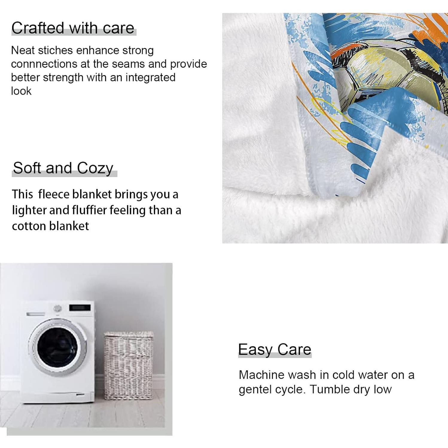 Manta de Acuarela YISUMEI 127x152 cm Diseño Fútbol