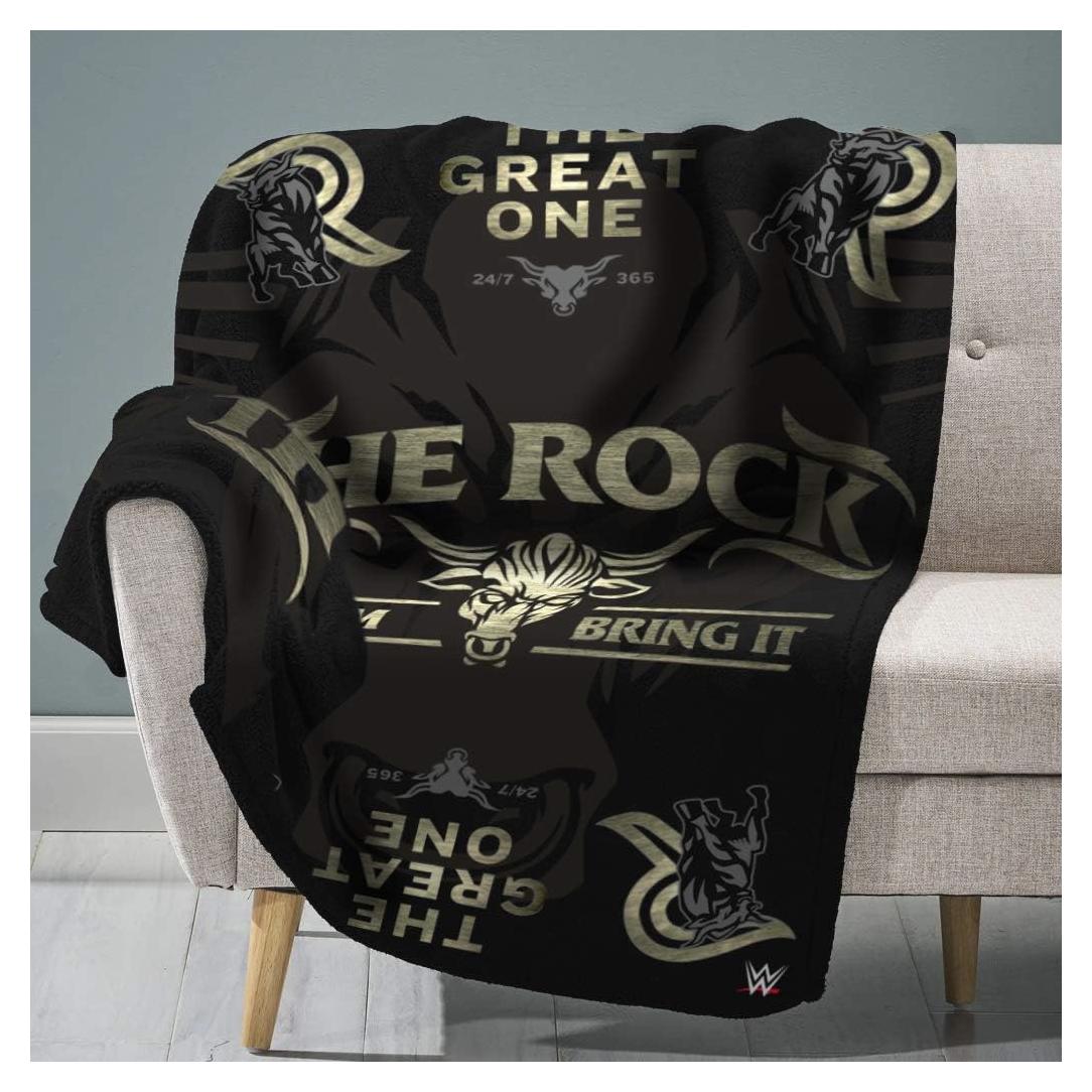 Manta de lanzamiento WWE The Rock 152x203 cm Super Suave