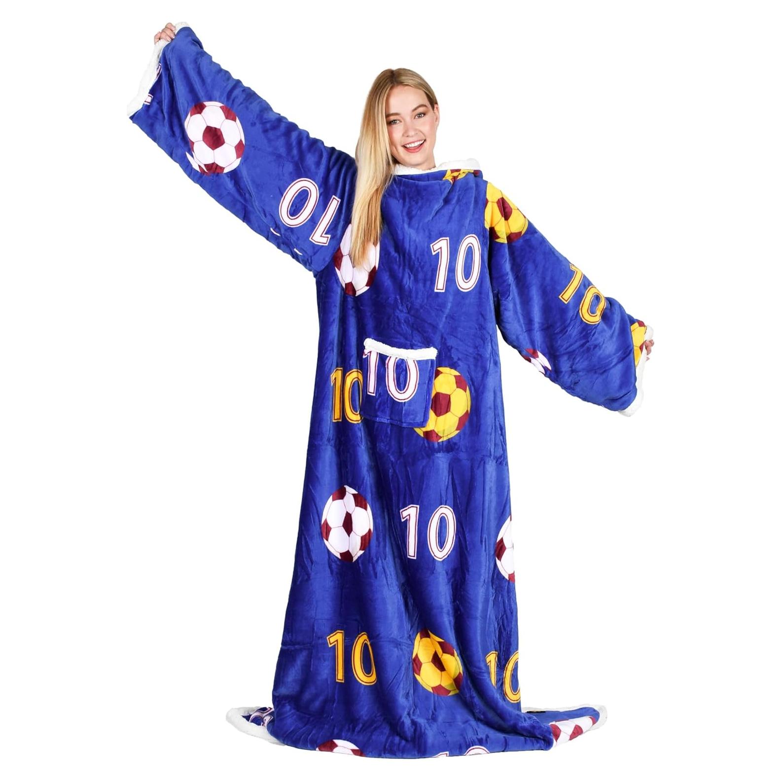 Manta Ponible Catalonia de Sherpa con Mangas Azul 1.56kg