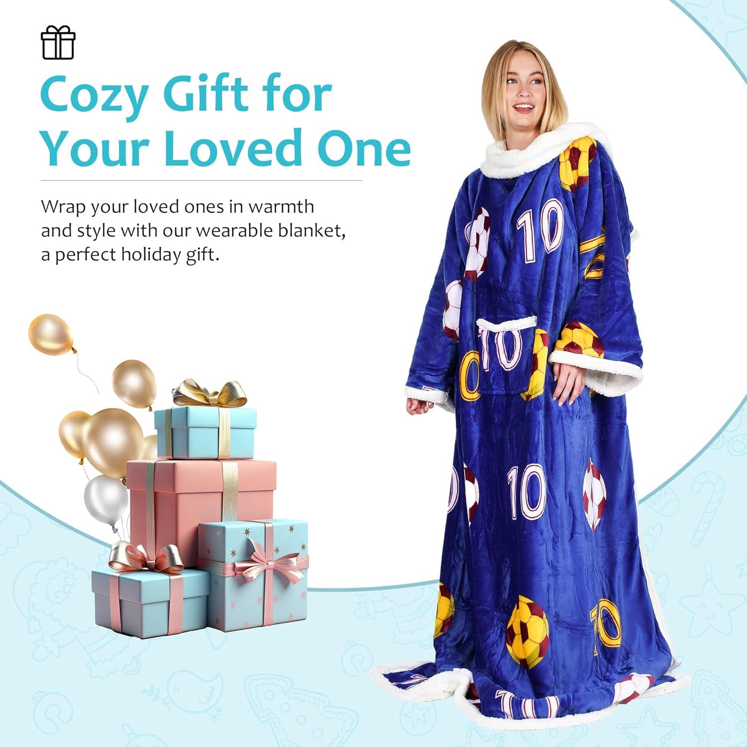 Manta Ponible Catalonia de Sherpa con Mangas Azul 1.56kg