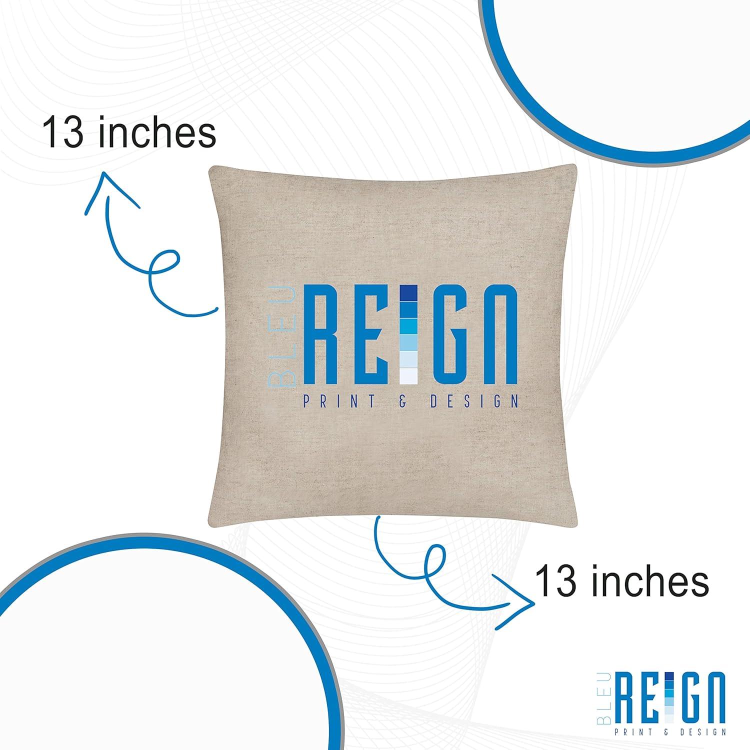 Funda de Cojín Personalizada Bleu Reign Lino 40x40 cm
