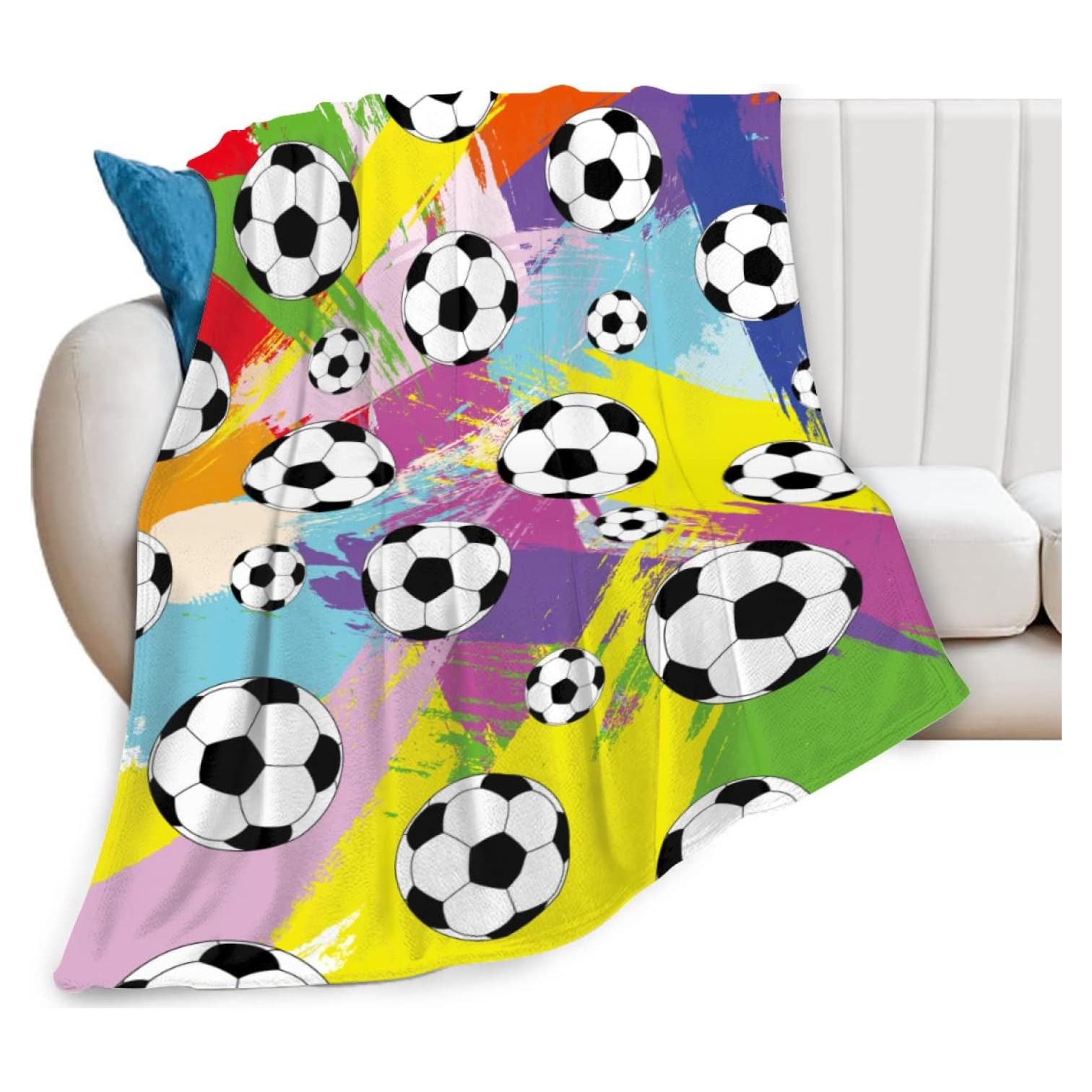Manta de Franela Suave SUNUAN 127x102cm Diseño Fútbol