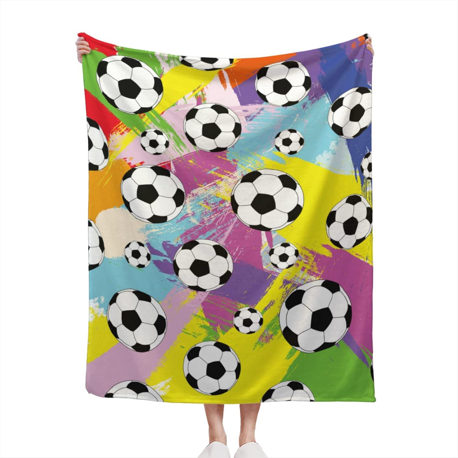 Manta de Franela Suave SUNUAN 127x102cm Diseño Fútbol