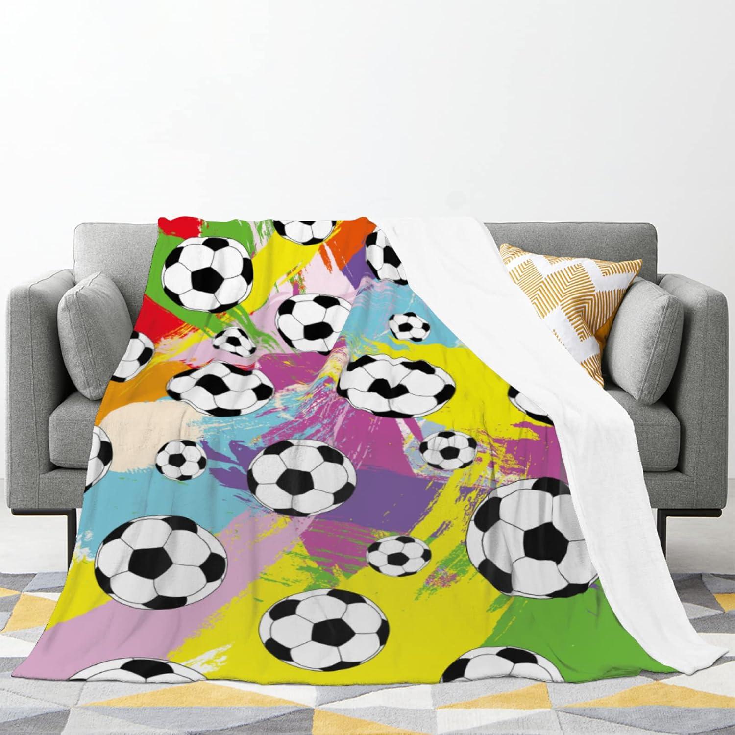 Manta de Franela Suave SUNUAN 127x102cm Diseño Fútbol