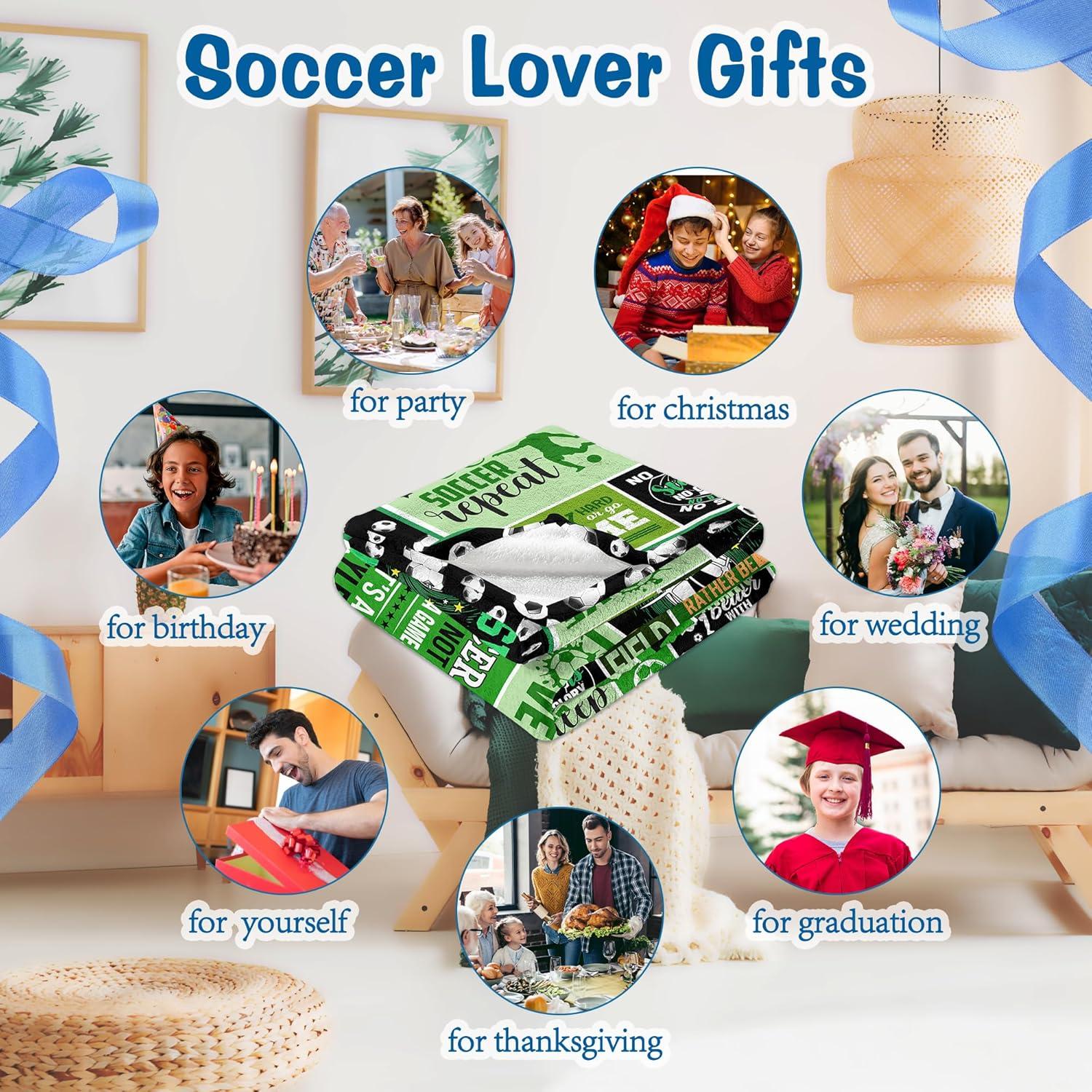 Manta de Fútbol AICLIV 152x127 cm Suave y Cálida