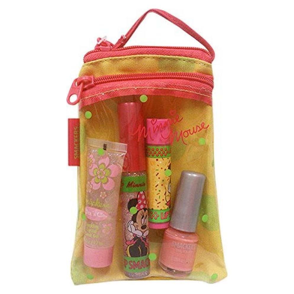 Set Cosmético Disney Minnie Mouse 4 Piezas Labios y Uñas